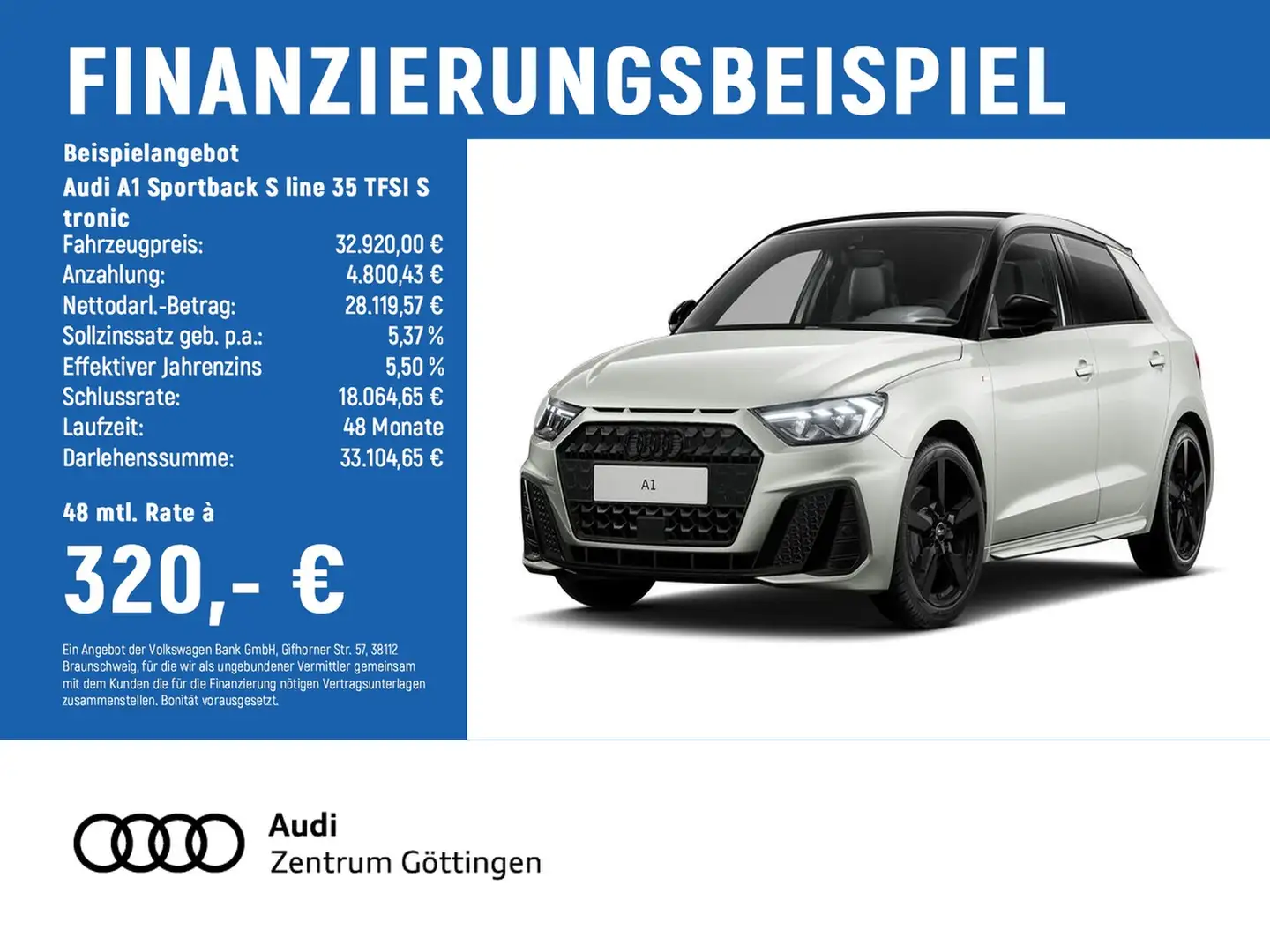 Audi A1 Sportback S line 35 TFSI S tronic +LED+OPTIK Argent - 2