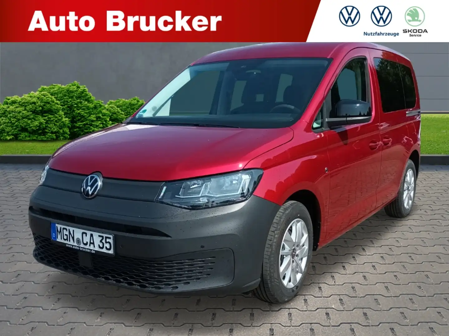 Volkswagen Caddy 5-Sitzer 2.0 TDI+Anhängerkupplung+Rückfahrkamera+S Rot - 1
