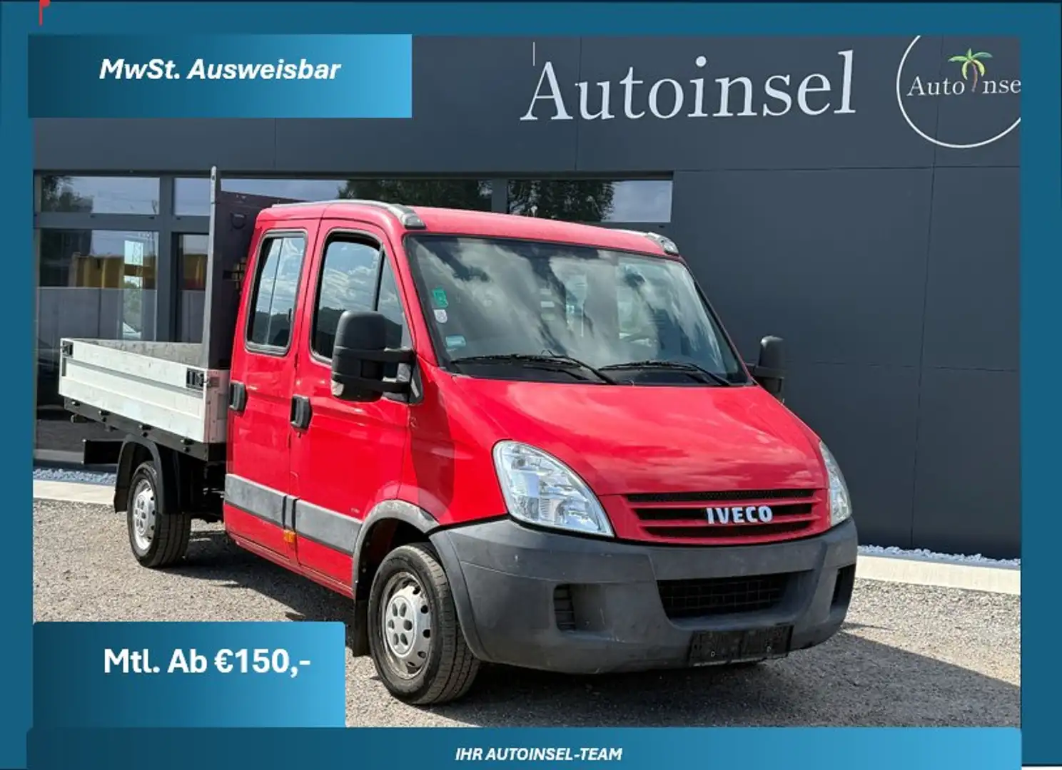 Iveco Daily 29L12C 3,3t Pritsche DoKa 7 Sitze Rot - 1