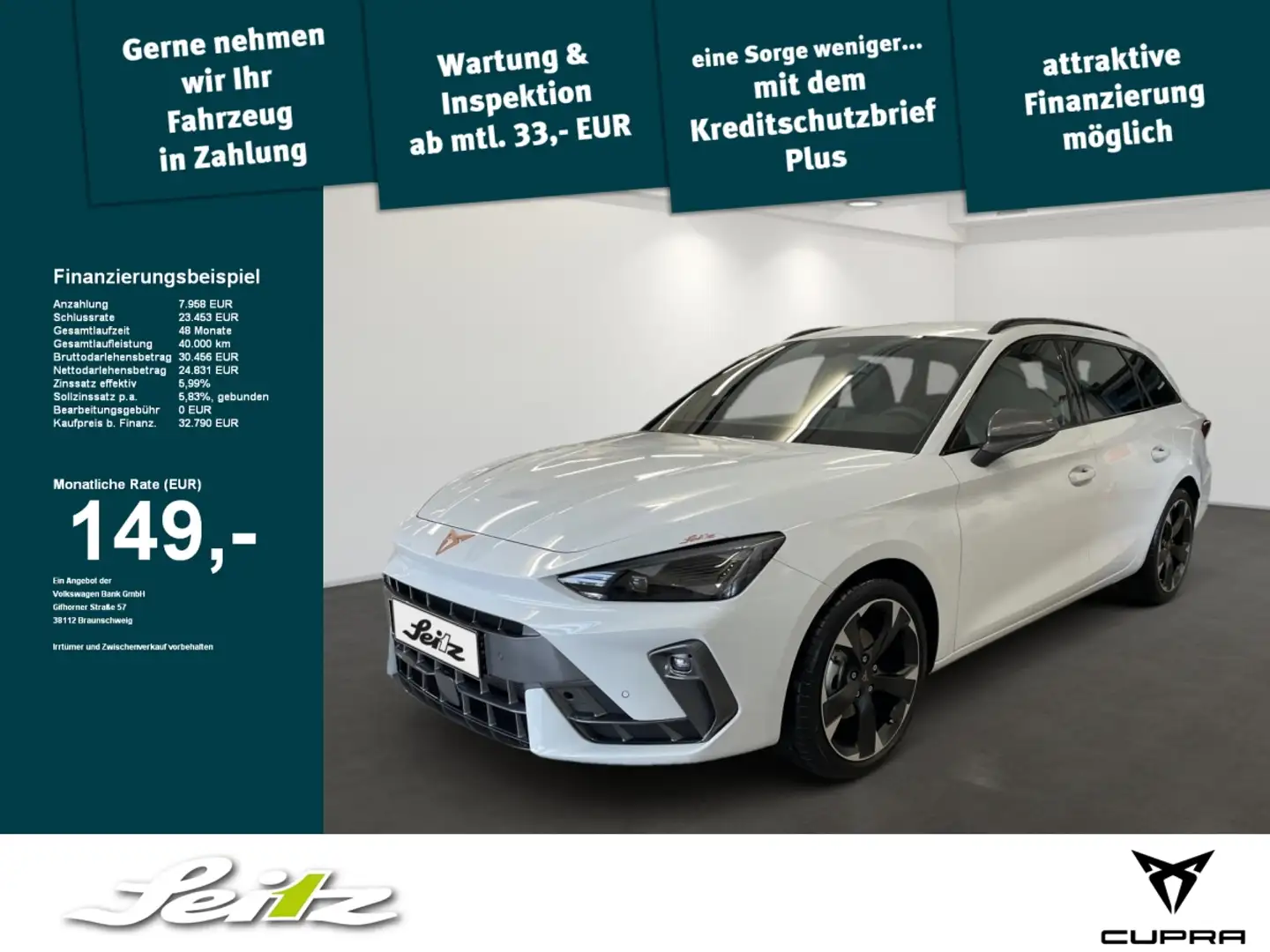 CUPRA Leon Sportstourer 1.5 eTSI *AHK*KAMERA*LED*SITZH* Blanc - 1