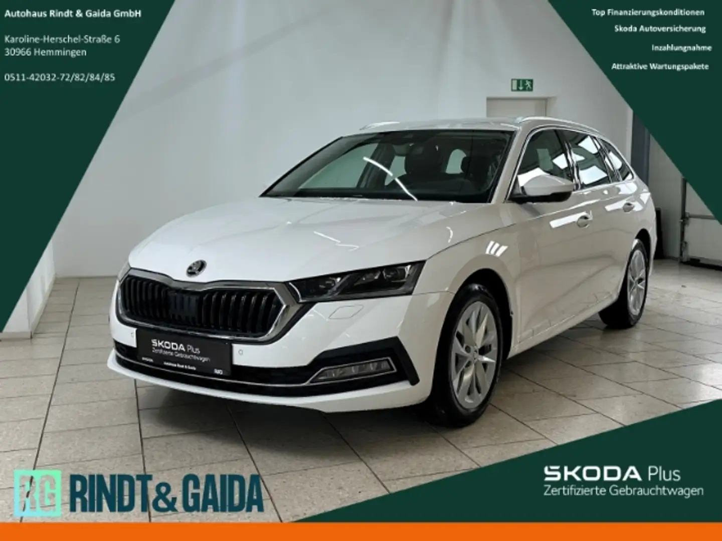Skoda Octavia 2.0 TDI DSG Combi Style Navi HUD ACC SHZ Matrix Weiß - 1