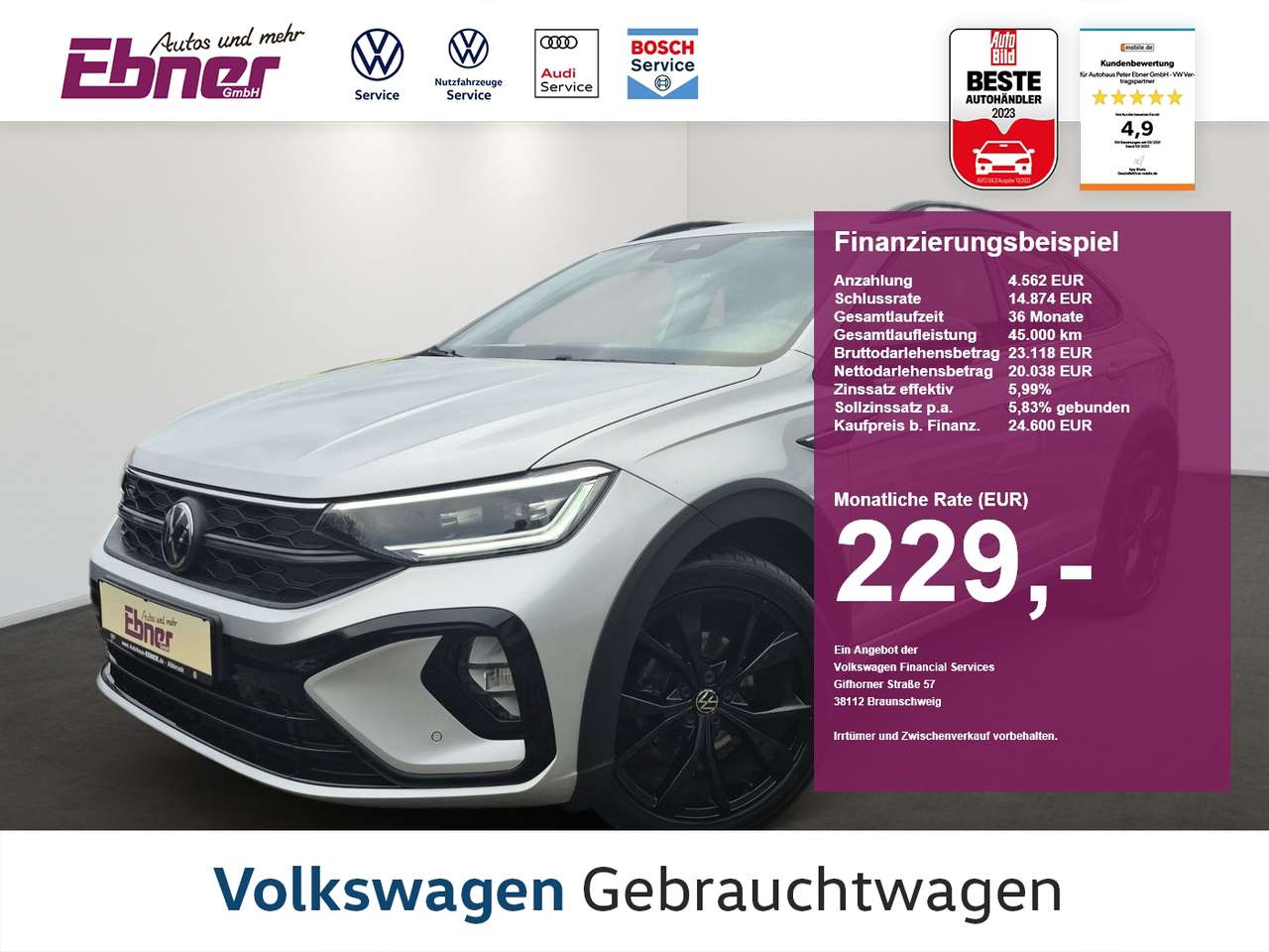 Volkswagen Taigo 2024 — R-LINE BLACK STYLE 1.5TSI DSG AHK+KAMERA+BEATS+KEY
