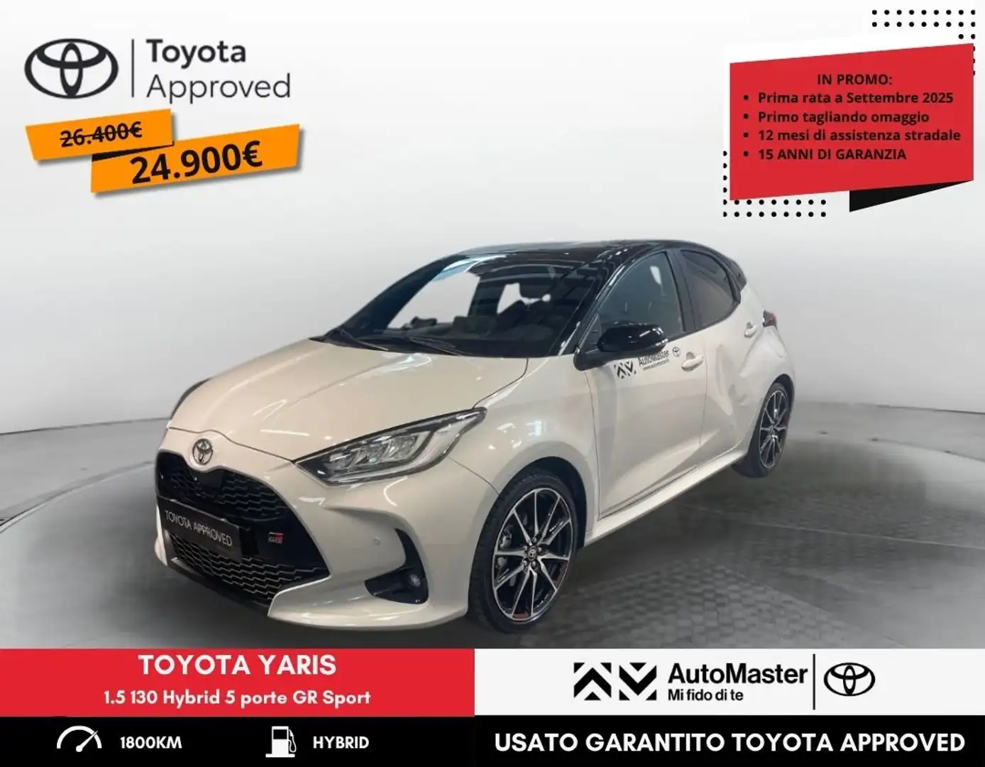 Toyota Yaris 1.5 130 Hybrid 5 porte GR Sport Grigio - 1