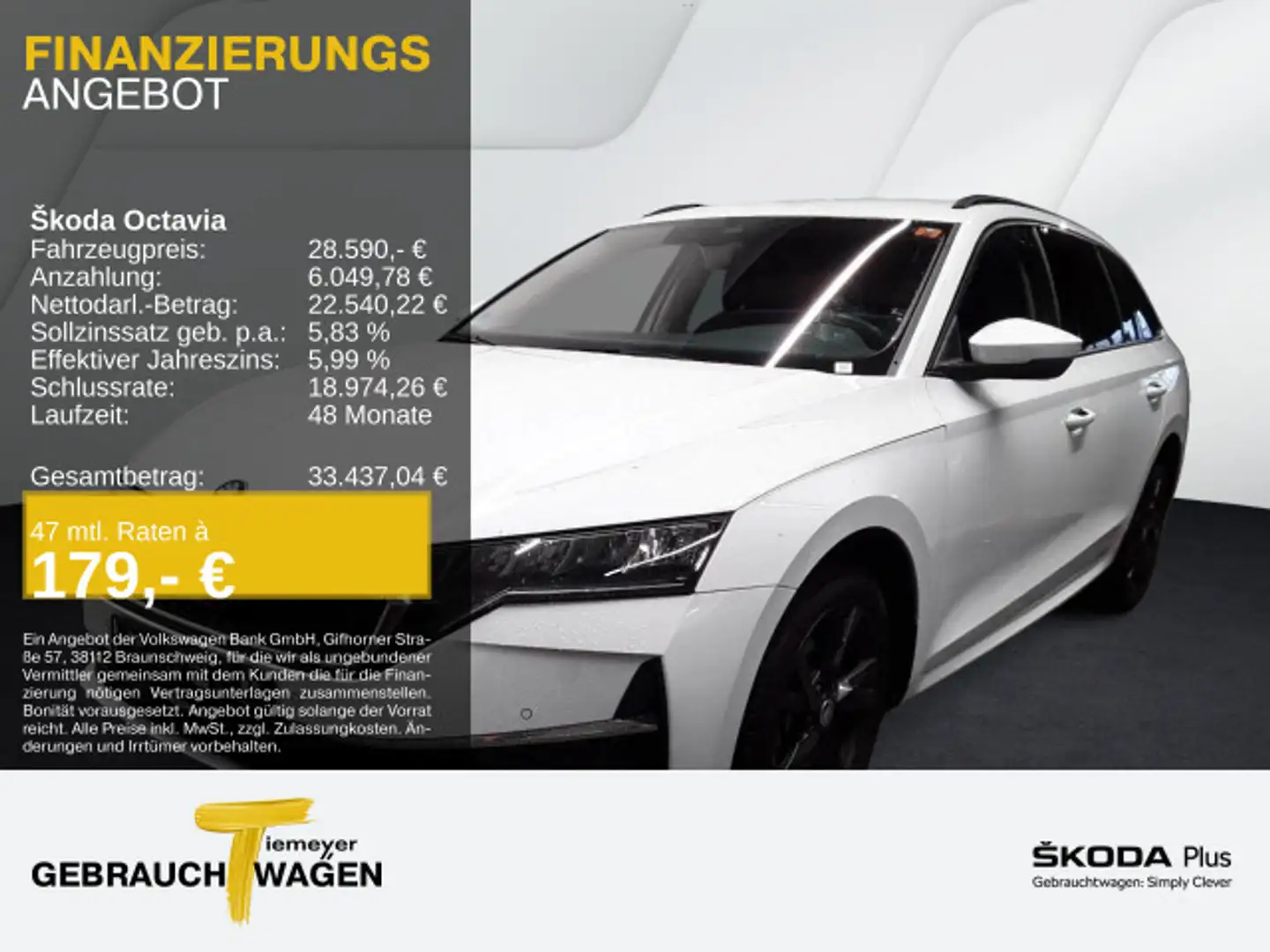 Skoda Octavia Combi 2.0 TDI DSG SELECTION LM18 TEILLED Weiß - 1