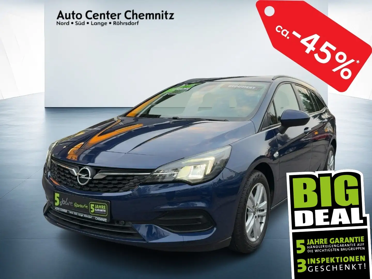 Opel Astra K ST 1.2 Edition LED/KlimaA/SHZ/LHZ/Kam/LM Bleu - 1