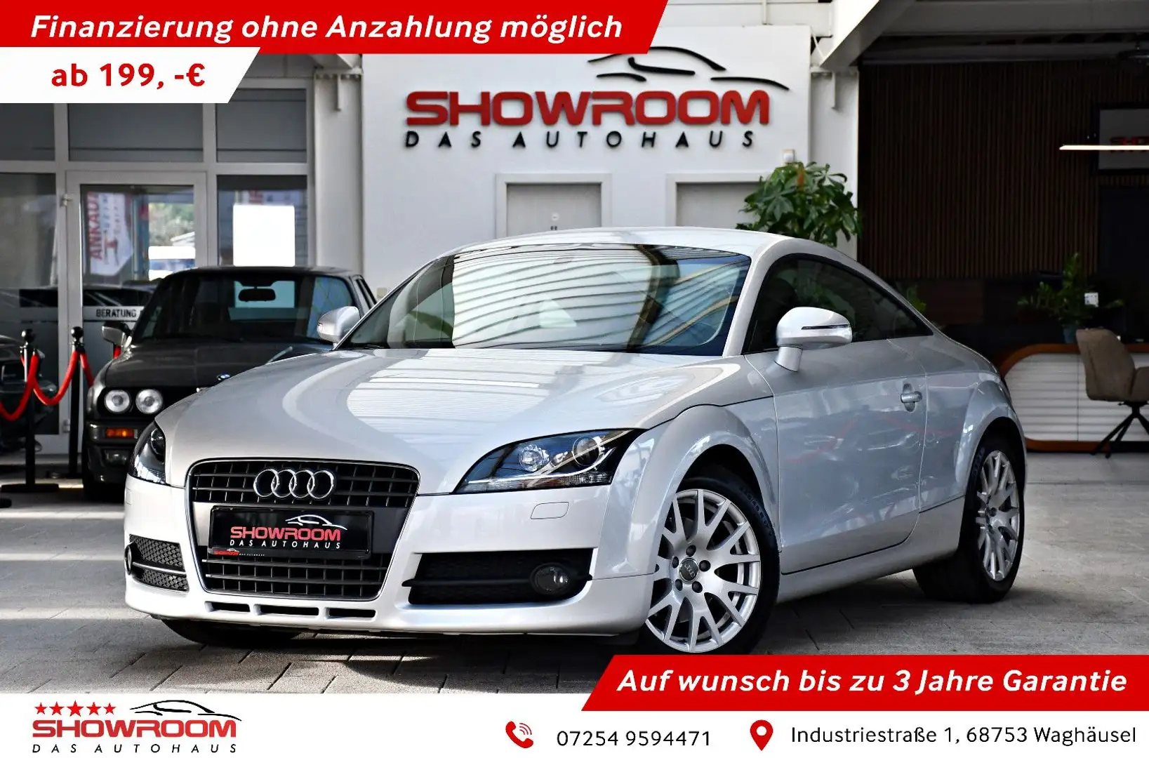 Audi TT Coupe 2.0 TFSI XenonPlus Leder Shz PDC 1.Hand Srebrny - 1