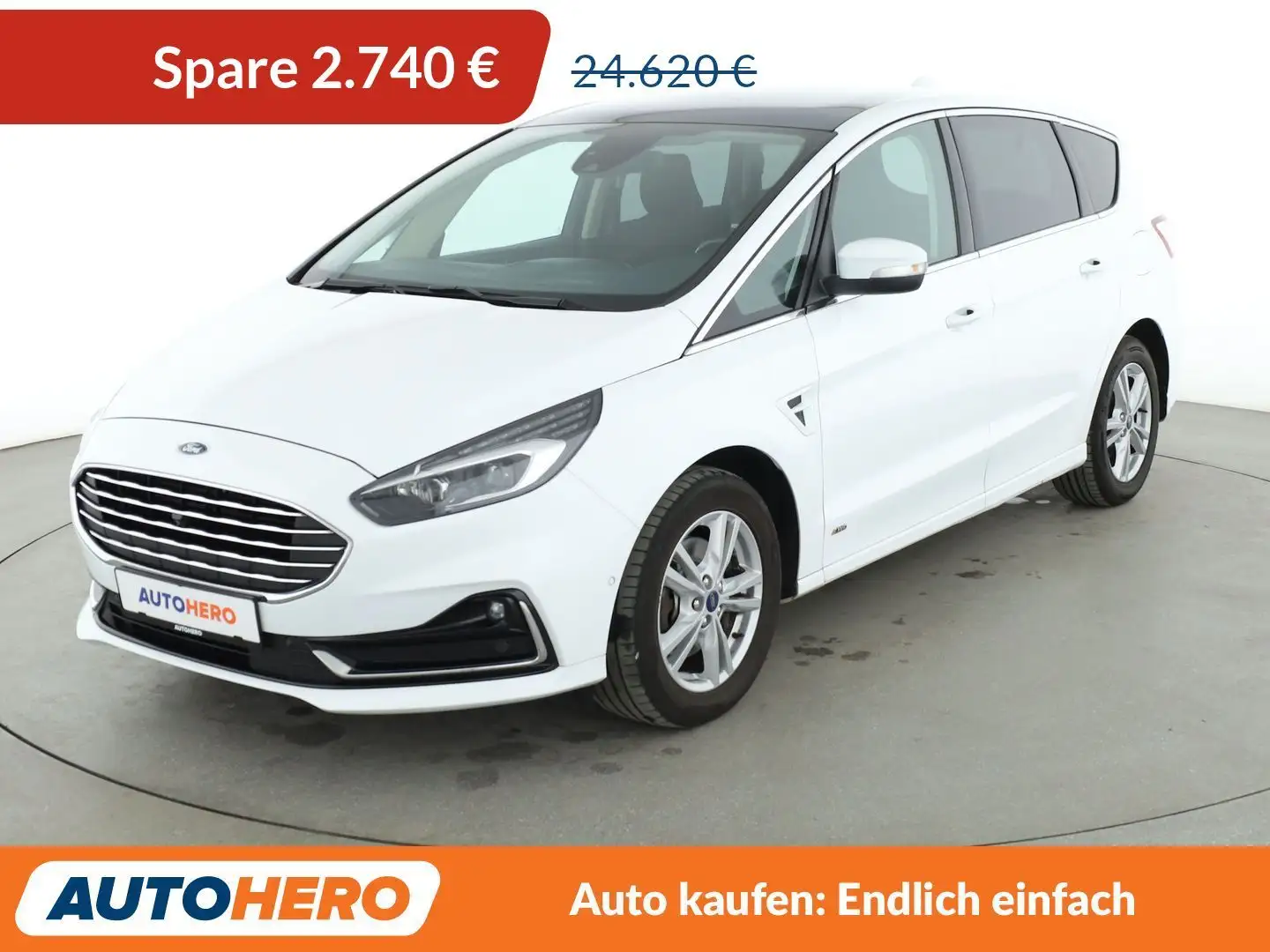 Ford S-Max 2.0 TDCi EcoBlue Titanium AWD Aut*NAVI*LED*ACC*CAM Blanc - 1