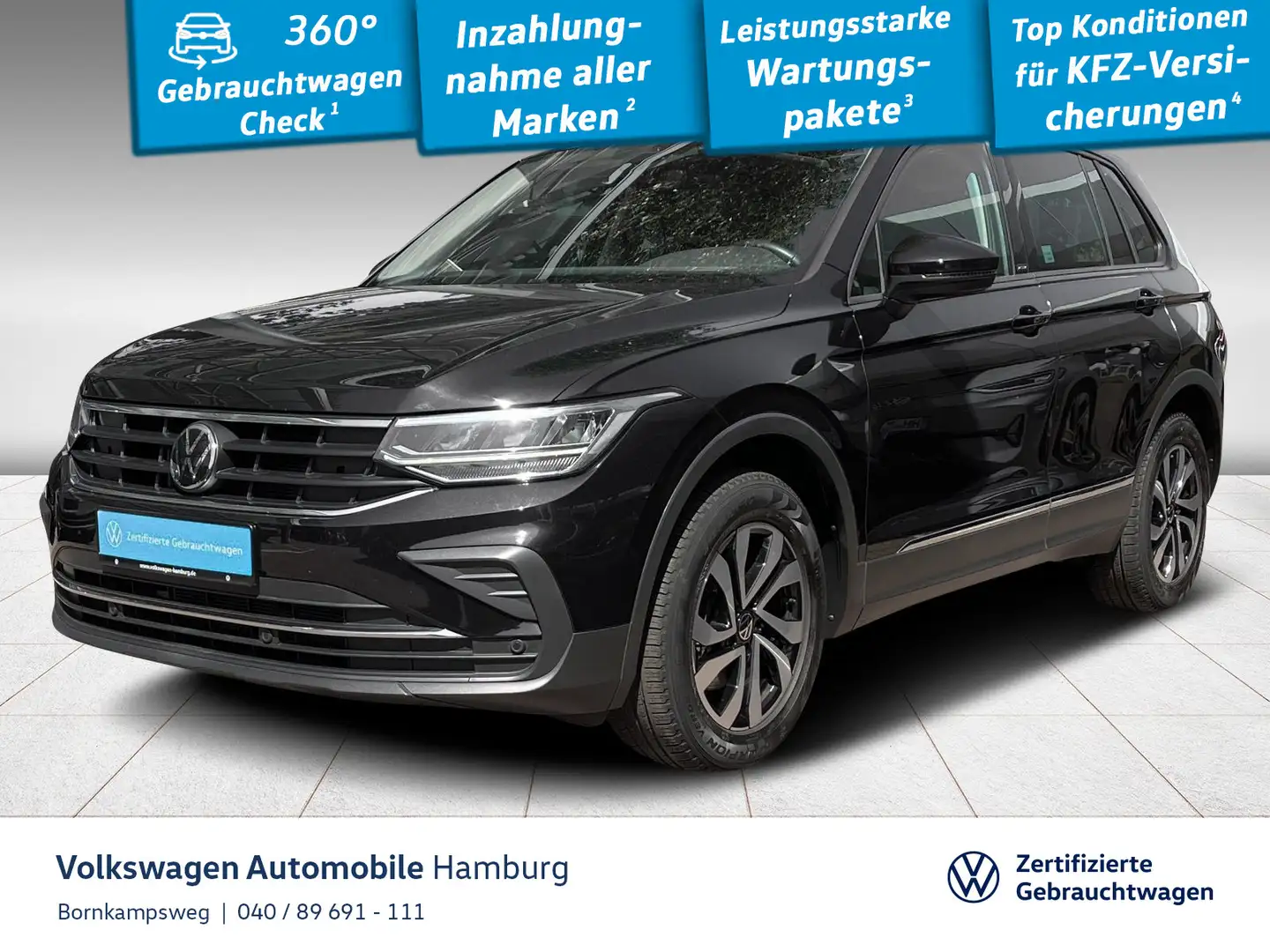 Volkswagen Tiguan 1.5 TSI Life DSG Navi Panorama Kamera LED Noir - 1