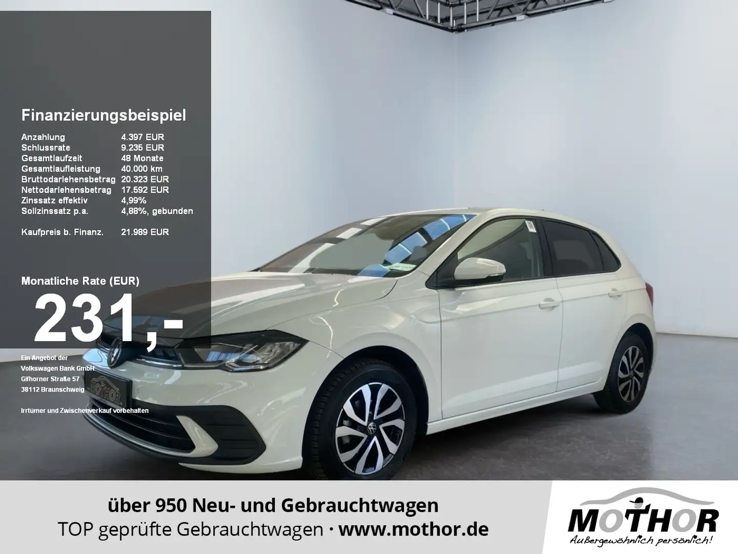 Volkswagen Polo VI Active 1.0 TSI FLA LM KAM LED 2xKlima Blanc - 1