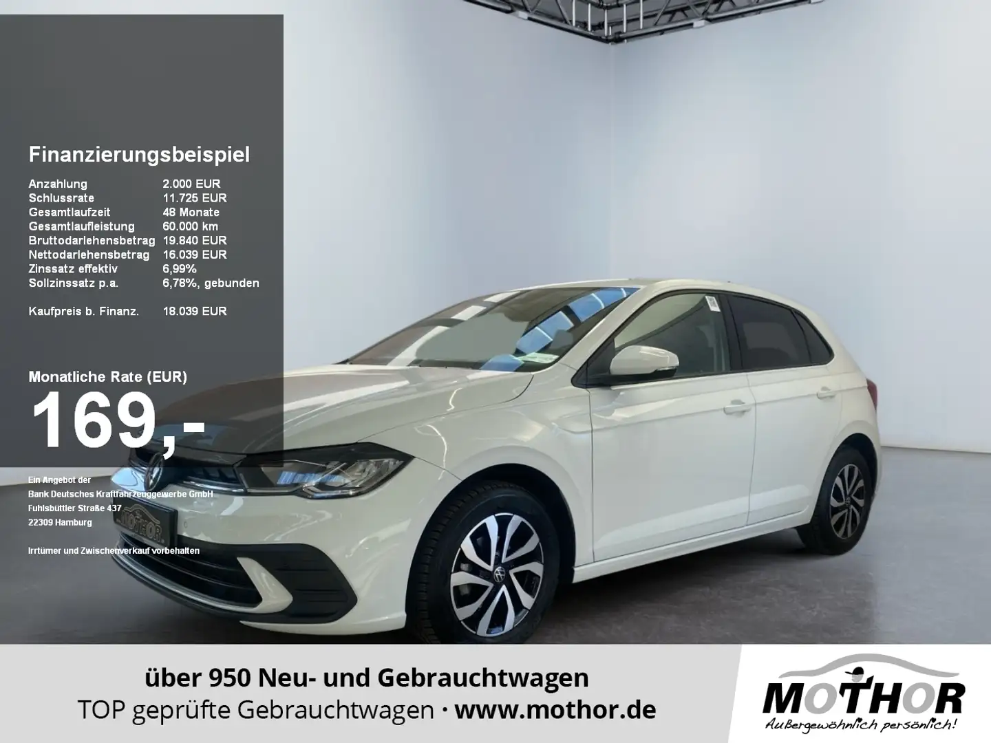 Volkswagen Polo VI Active 1.0 TSI FLA LM KAM LED 2xKlima White - 1