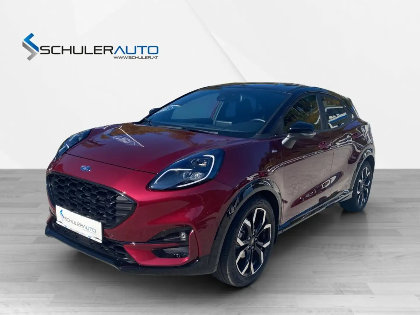 Ford Puma 1,0 EcoBoost MHEV Vivid Ruby Edition 125PS Automatik Rood - 1