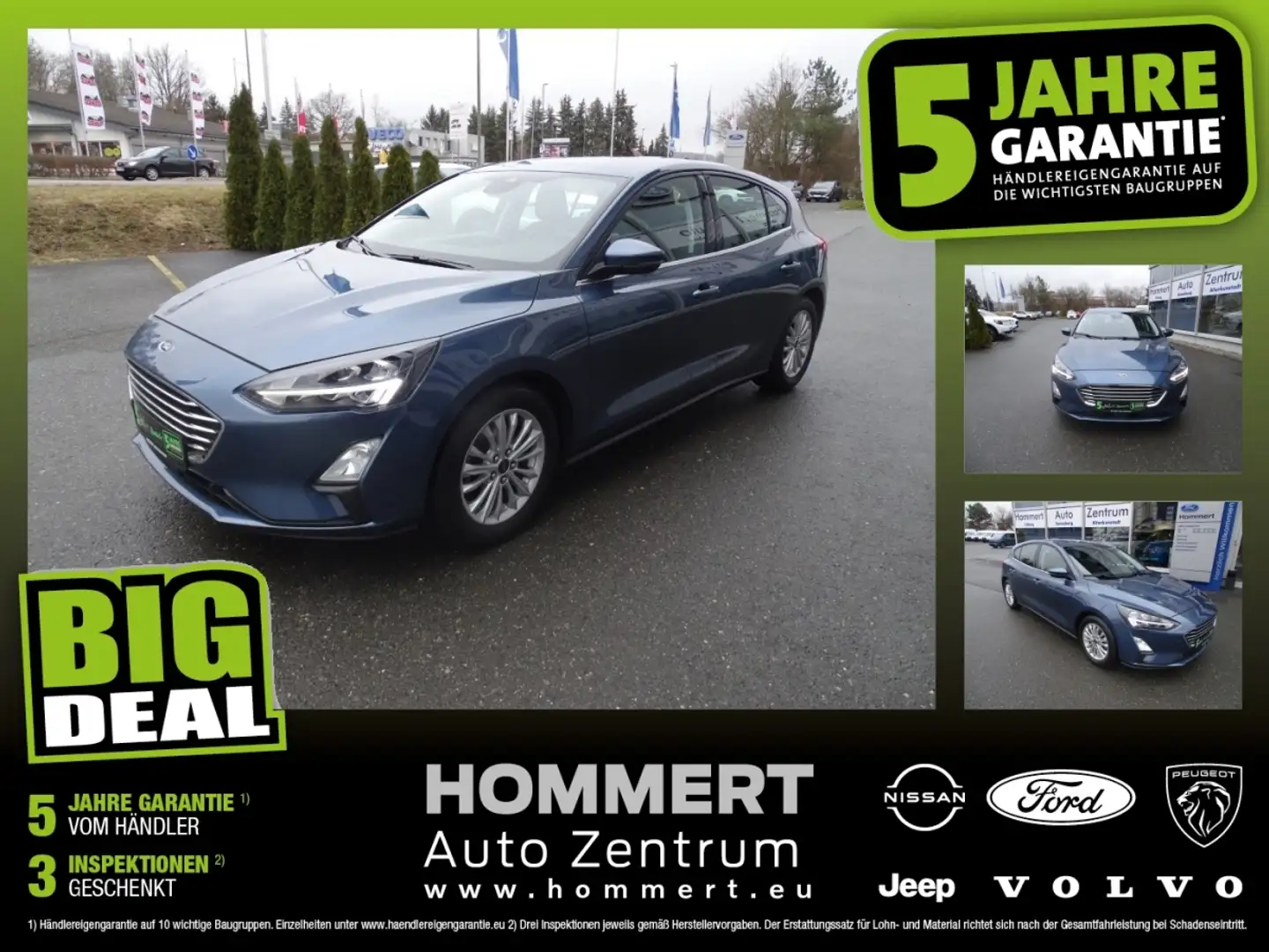 Ford Focus 1.0 EcoBoost Titanium Navi ACC SpurH LM Blau - 1