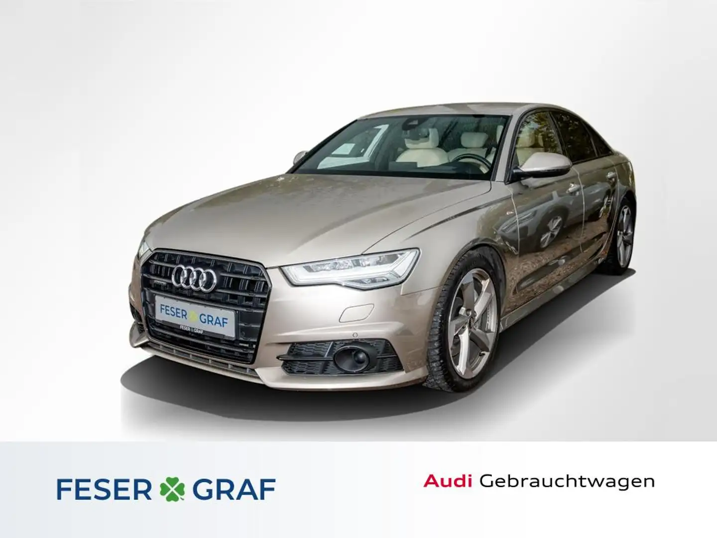 Audi A6 Limo 2.0 TFSI qu. S line /adAIR/LED/HuD/Bose Beige - 1