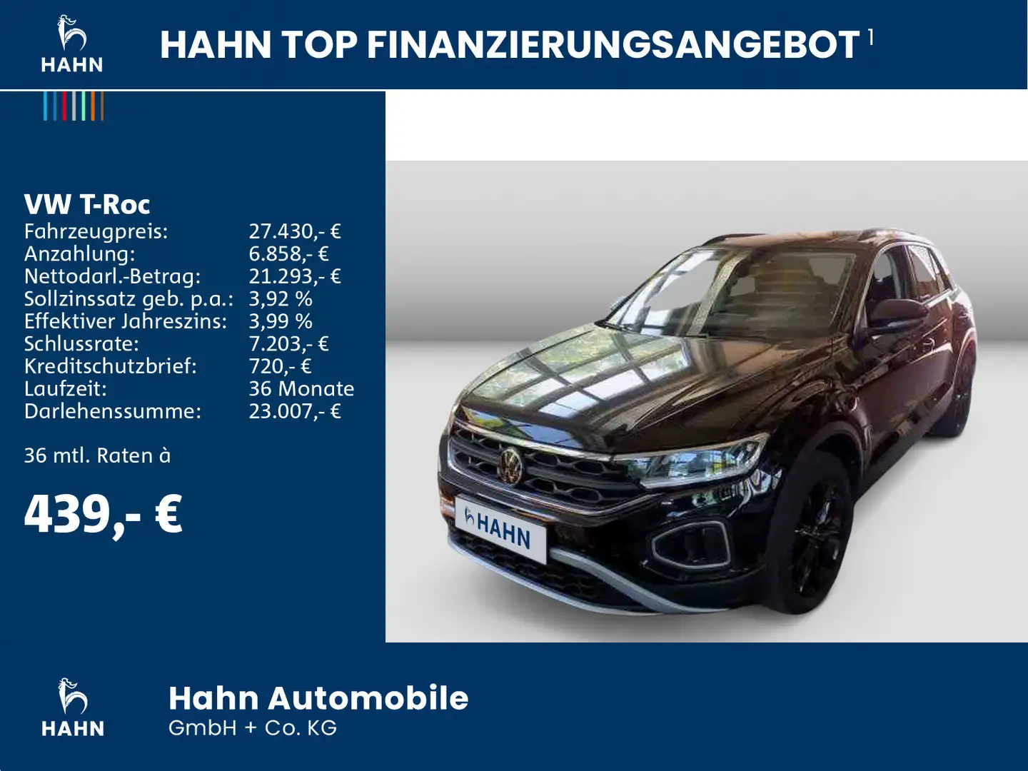 Volkswagen T-Roc Life 1.5TSI DSG LED Navi AHK ACC Virtual Schwarz - 2