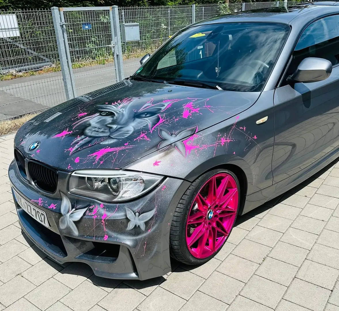 BMW 125 125i Coupe M Optik Tuning Unikat Airbrush Argintiu - 1