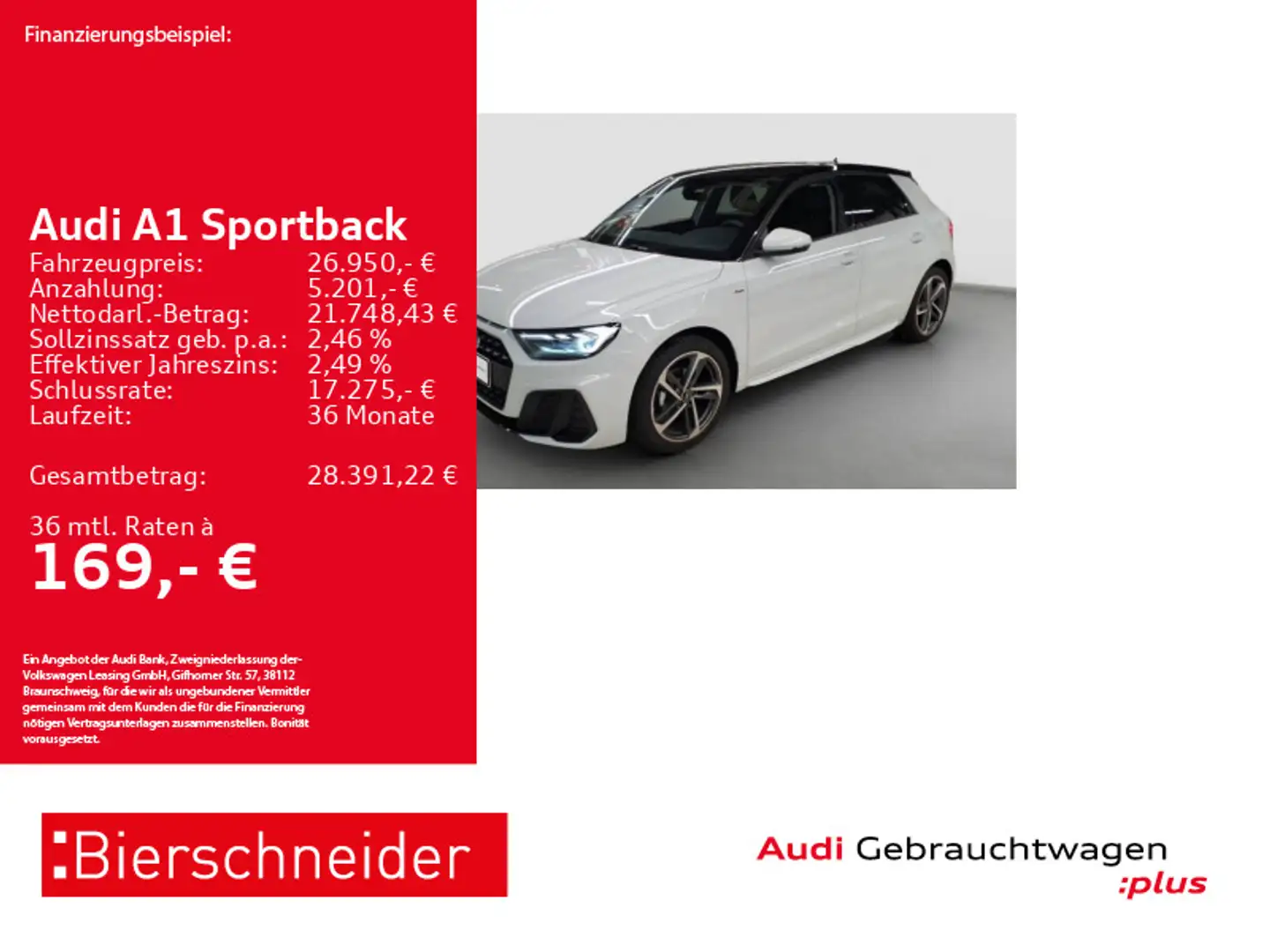 Audi A1 25 TFSI S-Line Black LED GRA SHZ PD Weiß - 1