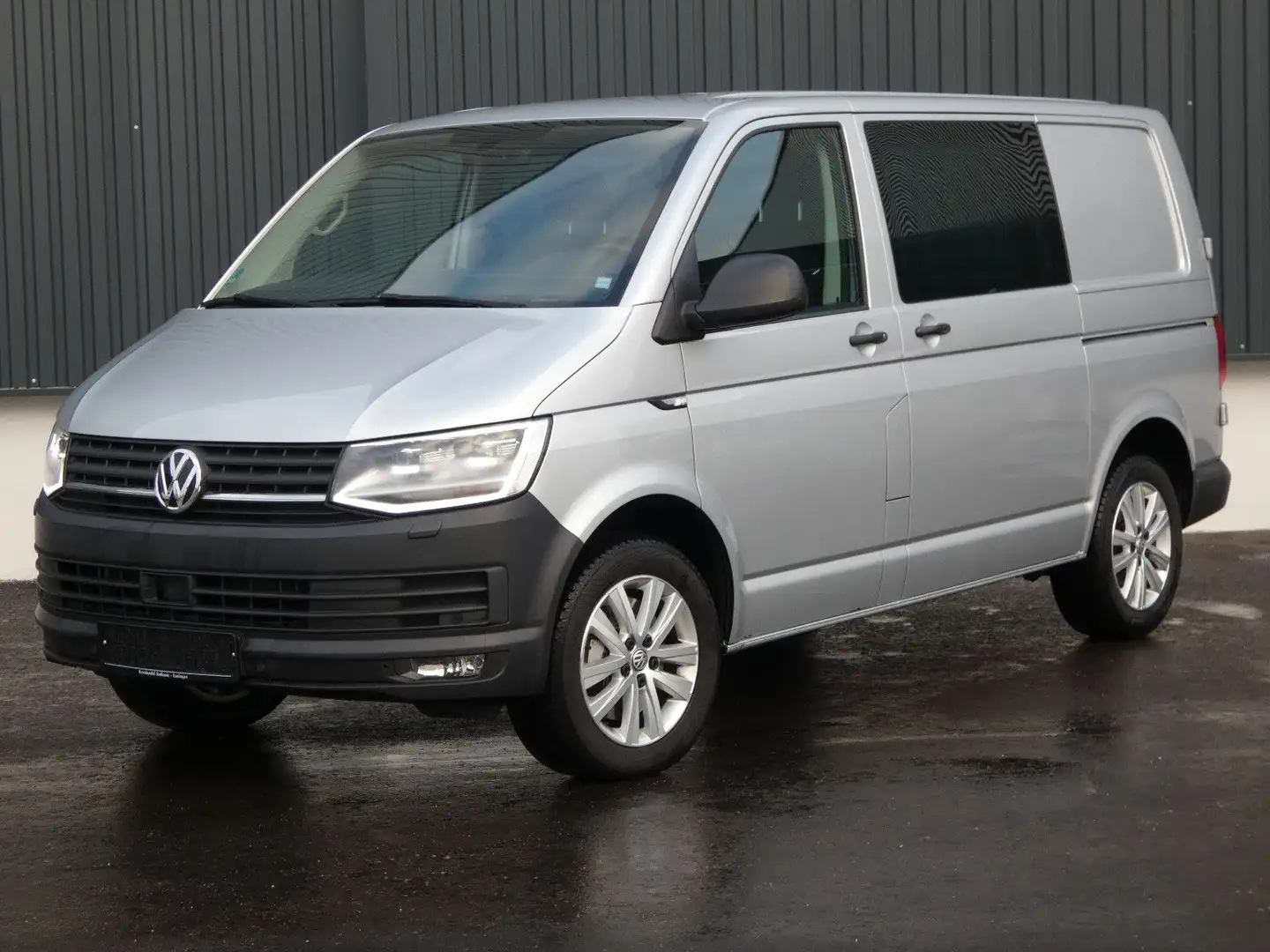 Volkswagen T6 Transporter T6 2.0 TDI DSG 1-Hand LED Navi ACC STHZG EU6 Argent - 1