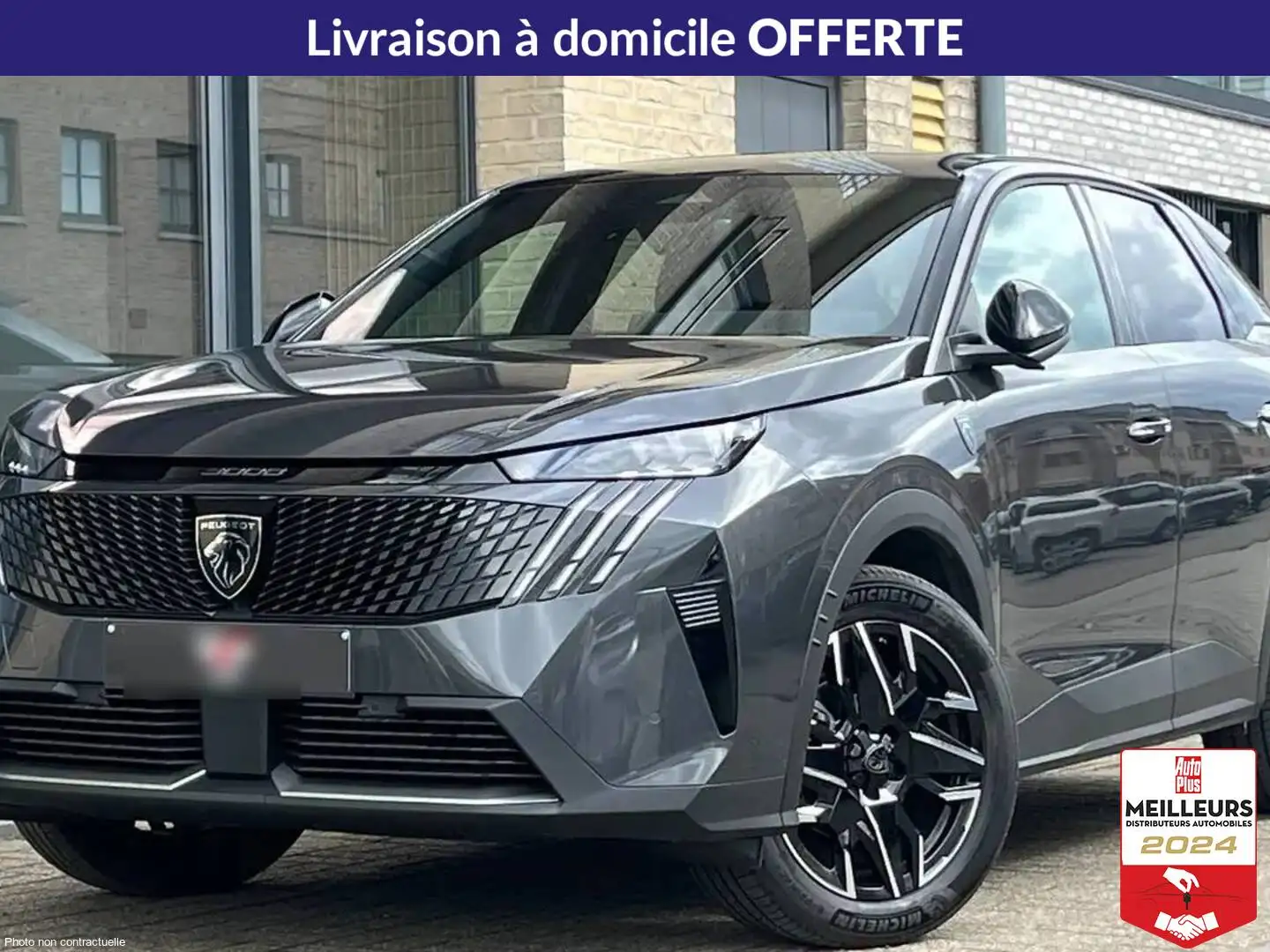 Peugeot 3008 Hybrid 145 e-DCS6 GT +Toit ouvrant +Pack 360° Gri - 1