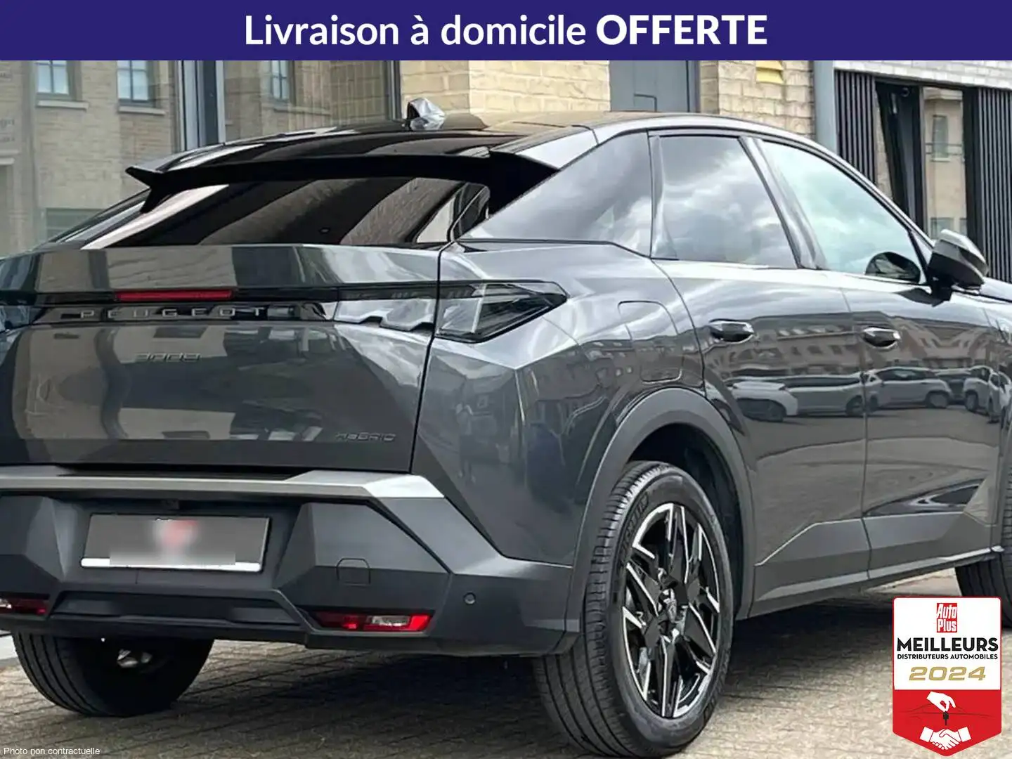 Peugeot 3008 Hybrid 145 e-DCS6 GT +Toit ouvrant +Pack 360° Gri - 2