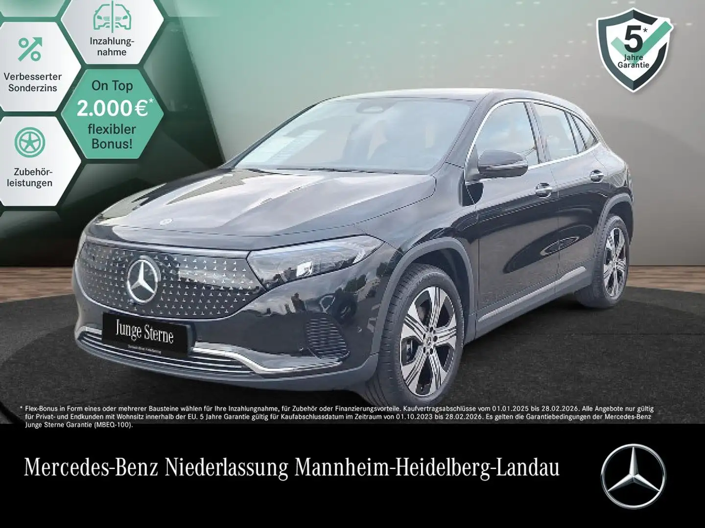 Mercedes-Benz EQA 350 4M ELECTRICART+PLUS-PAKET+360+KEYLESS+SPUR Noir - 1