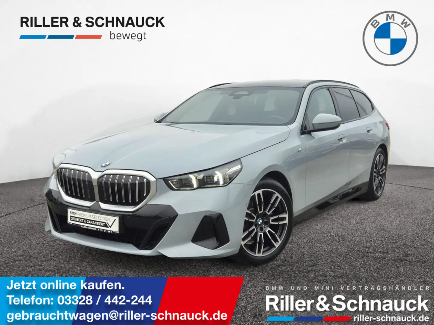 BMW 520 d Touring xDrive M-Sport AHK+PANO+STANDHZG Grau - 1