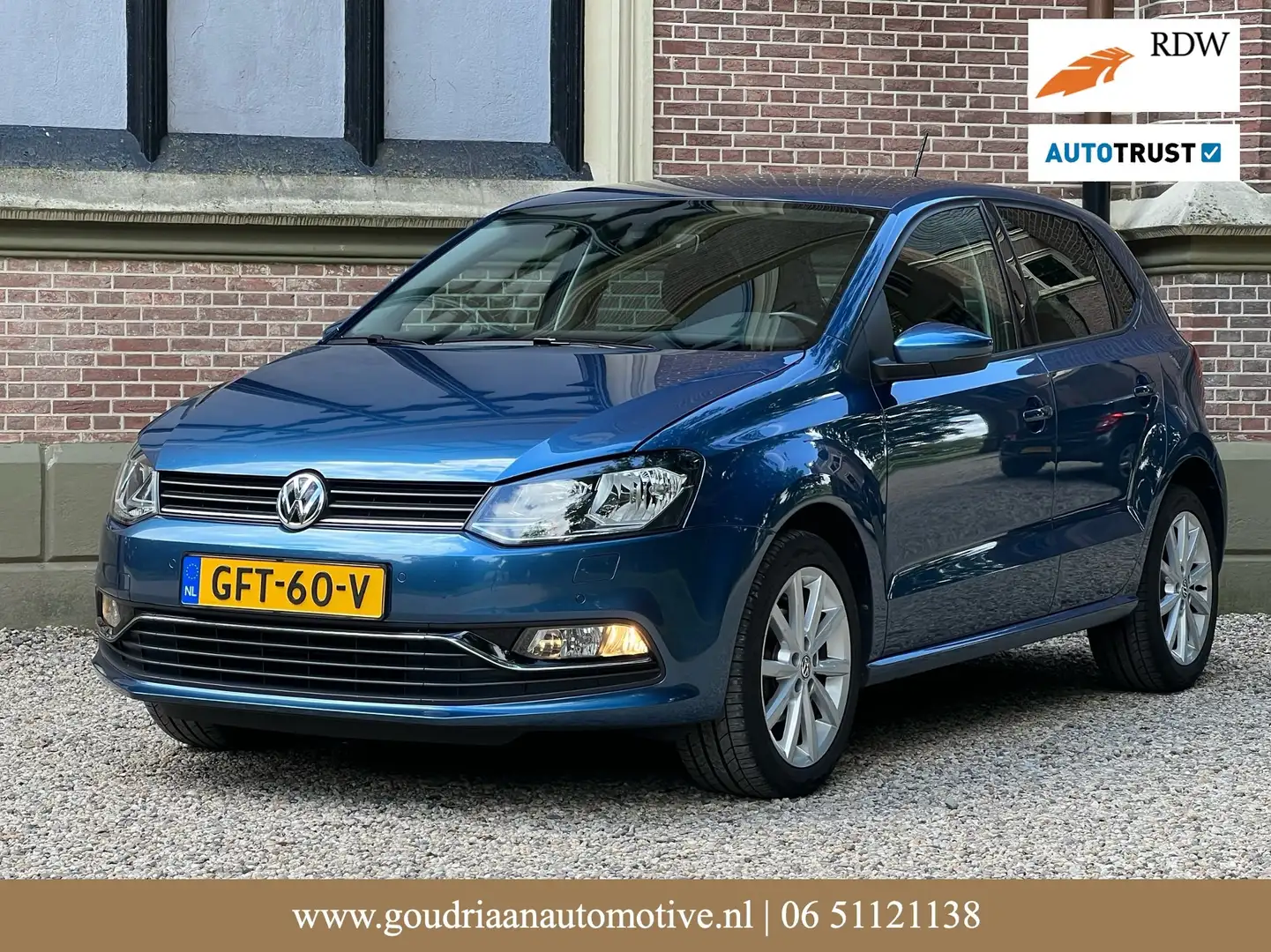 Volkswagen Polo 1.2 TSI Highline | Multif. stuur | Cruise Control Blauw - 1