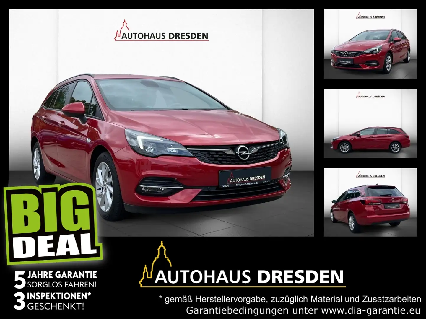 Opel Astra K Sports Tourer 1.4 Turbo LED+SHZ,NAVI Rot - 1