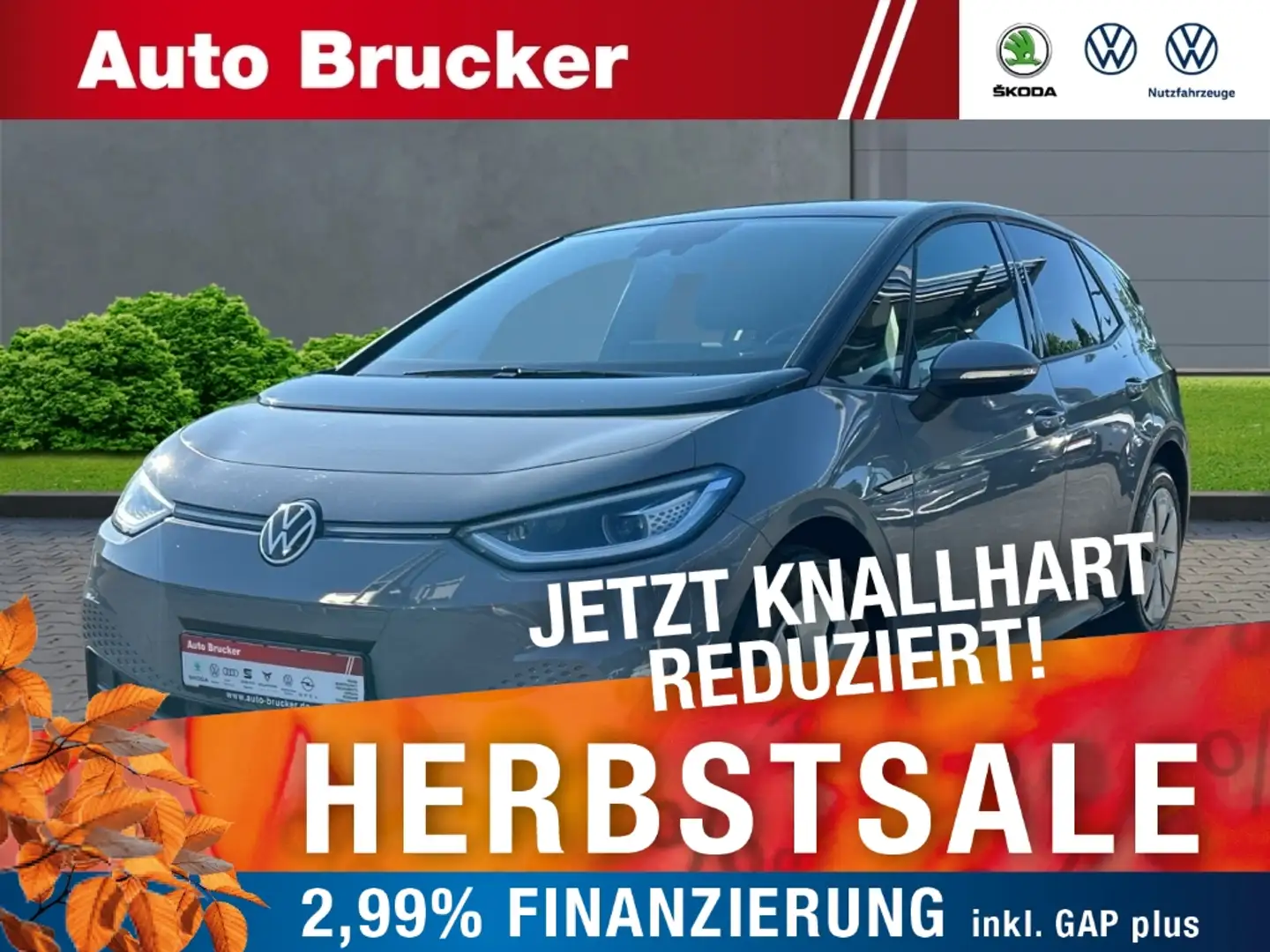 Volkswagen ID.3 Pro Performance Business+LED+Navi+Klimatronic+Sitz Grijs - 1