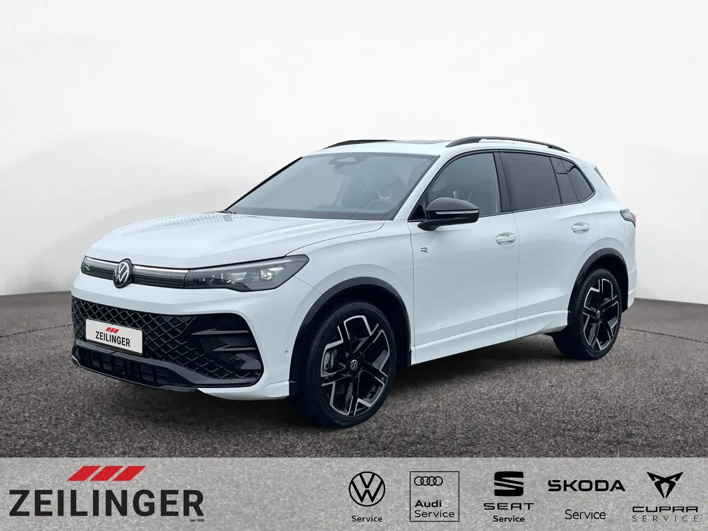 Volkswagen Tiguan R-Line TDI DSG|PANO|AHK|BLACK STYLE|NAVI Weiß - 1