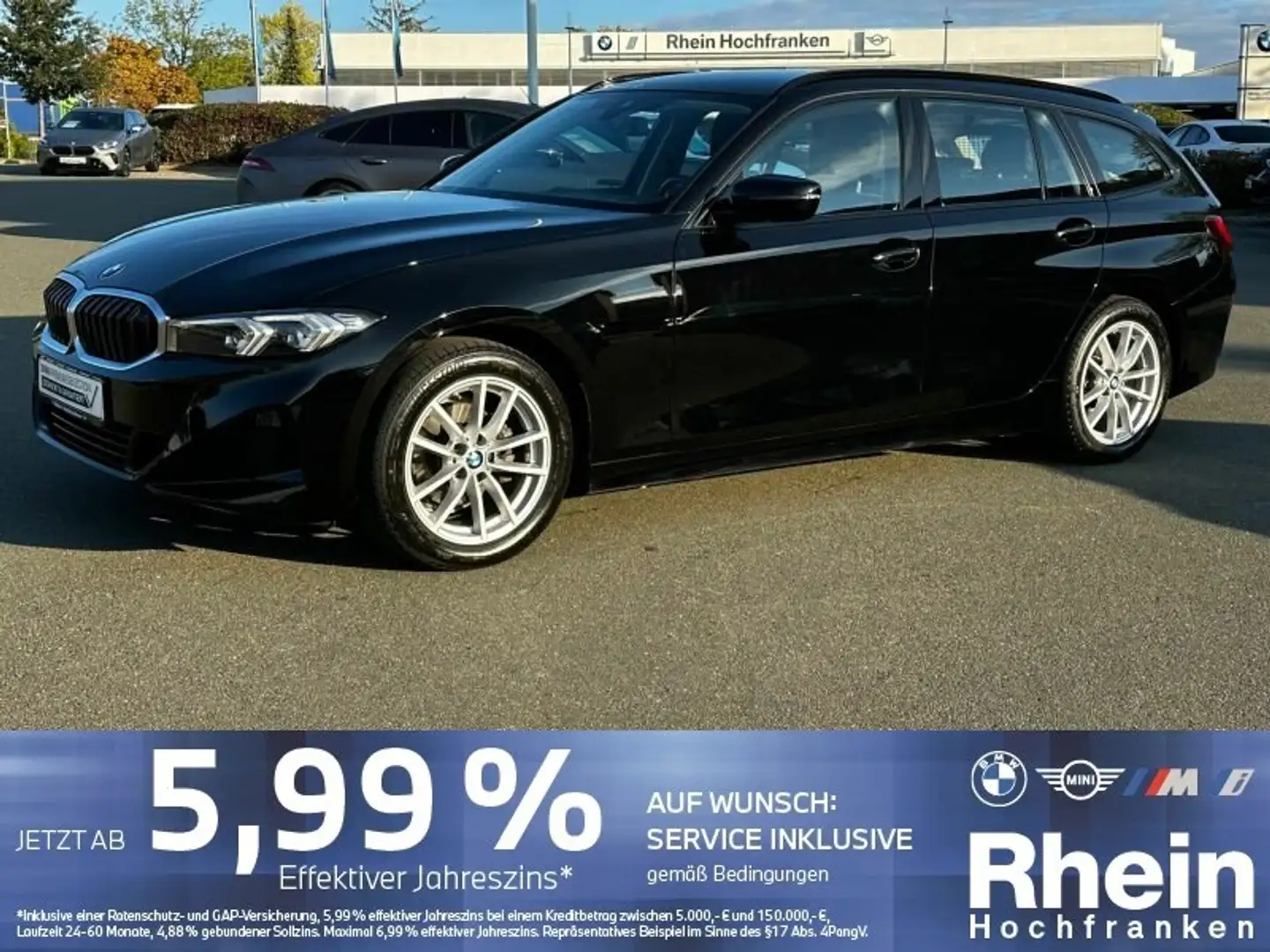 BMW 318 i Touring LCPROF DAB NAVI LED CURVED SHZ Schwarz - 1