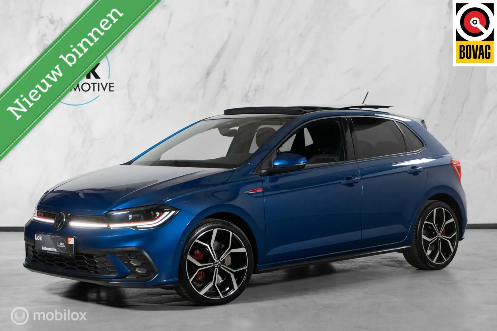 Volkswagen Polo GTI 2.0 TSI PANO|BEATS|IQLIGHT|ACC|VELOURS| Blauw - 1