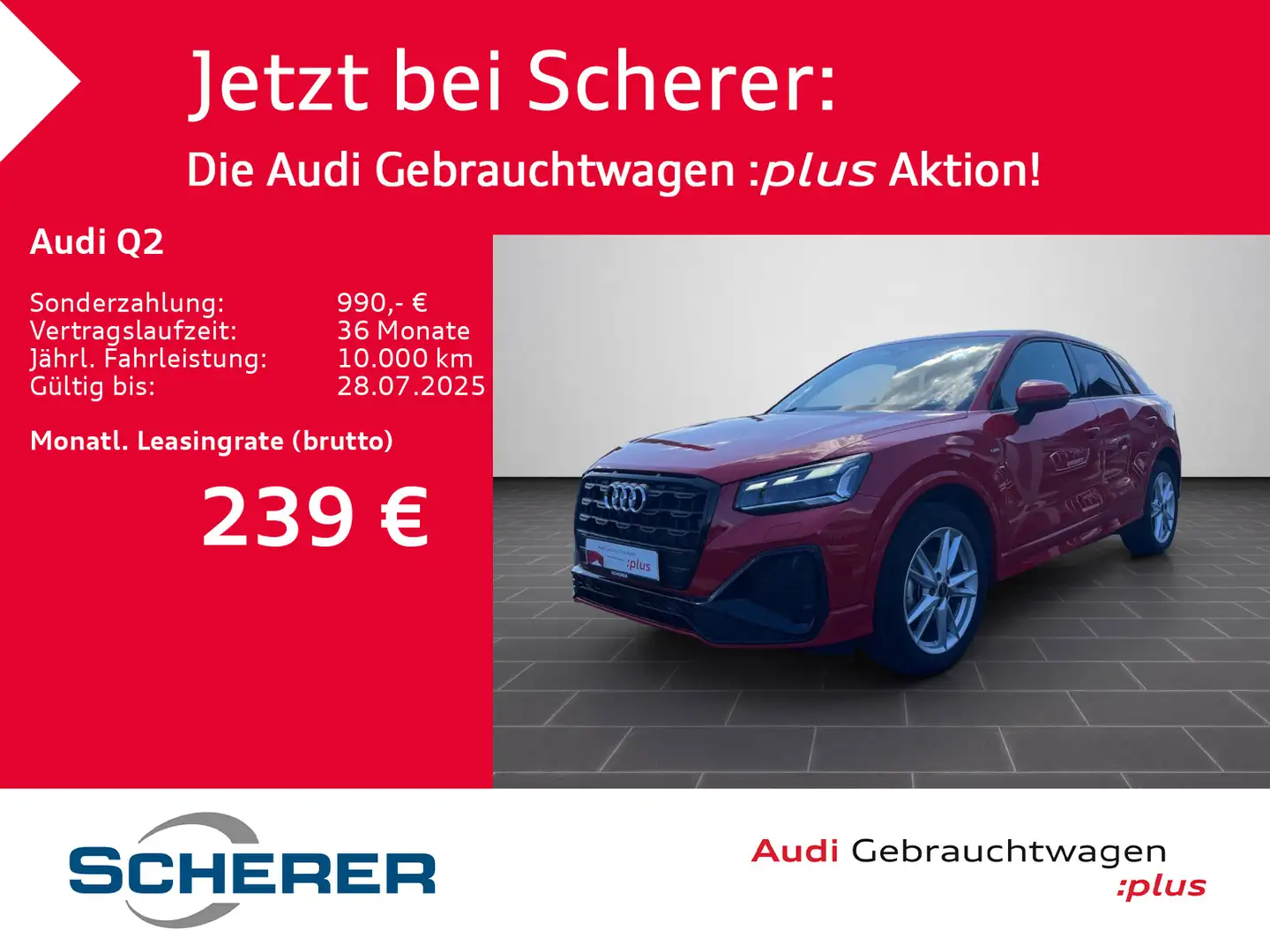 Audi Q2 35 TFSI S line S tro. AHK/Matrix-LED/Navi/uvm Rot - 1