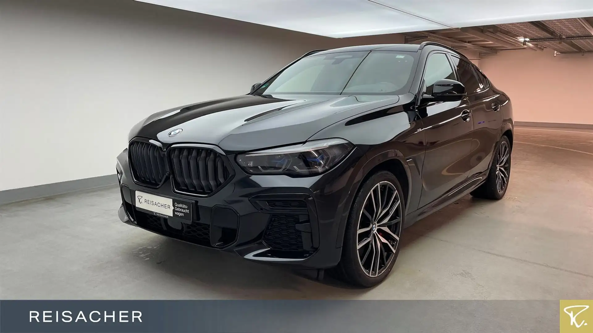 BMW X6 xDrive40d A M-Sport,AHK,DAProf,StdHzg,HUD Schwarz - 1