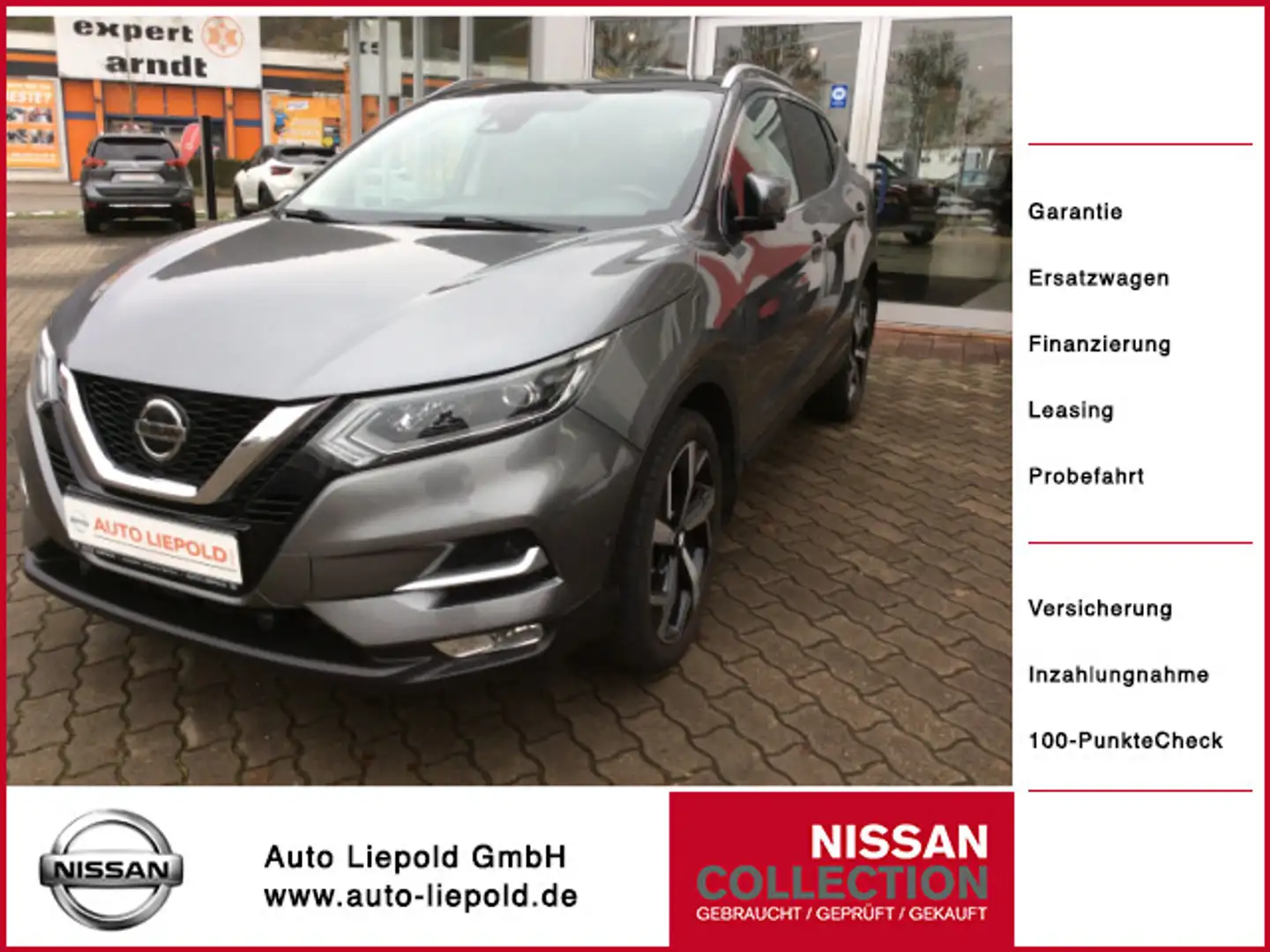 Nissan Qashqai 1.3 DIG-T Tekna 4x2 AHK Gris - 1