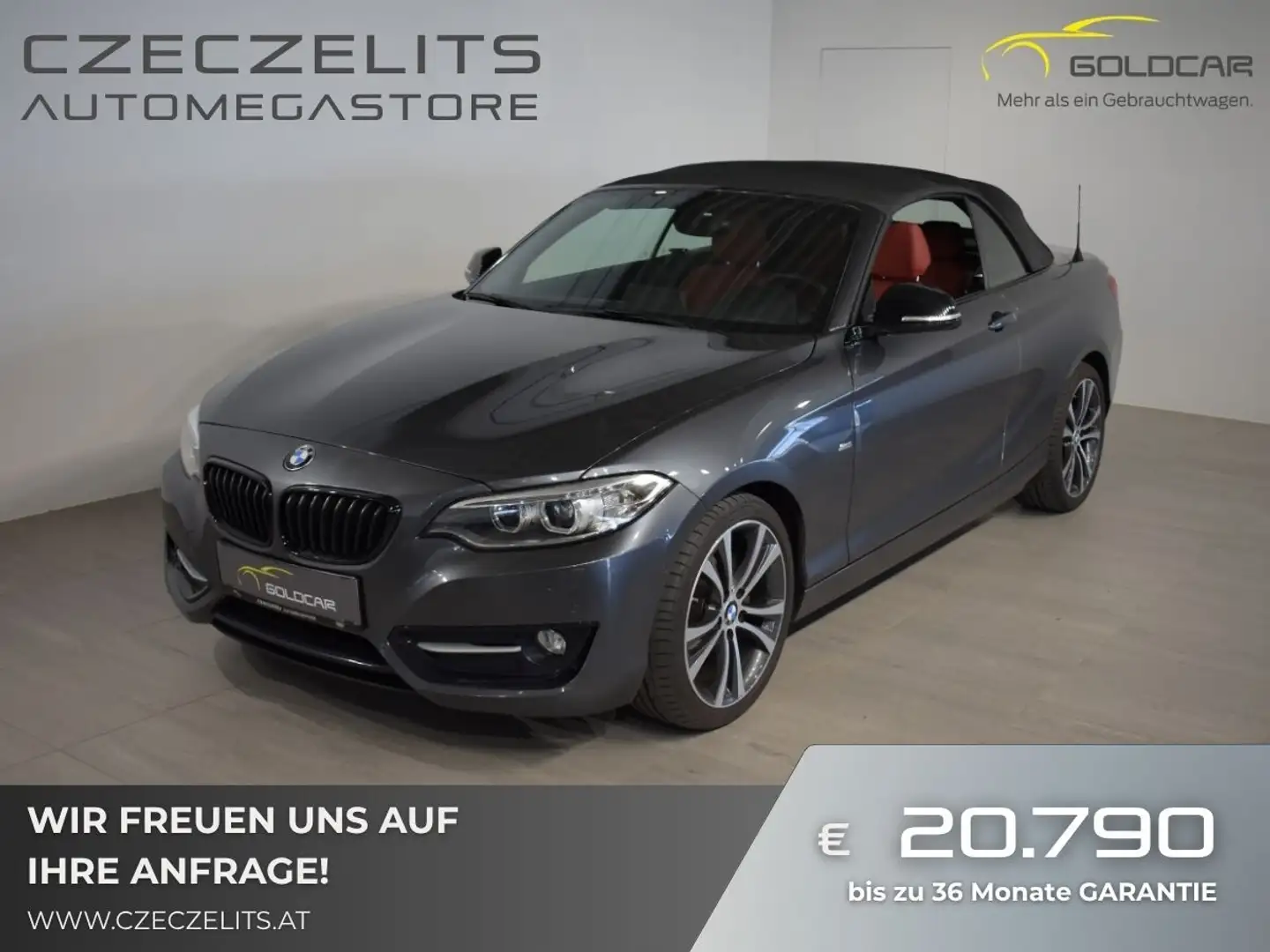 BMW 220 i Cabrio Sport Line Aut. Grau - 1