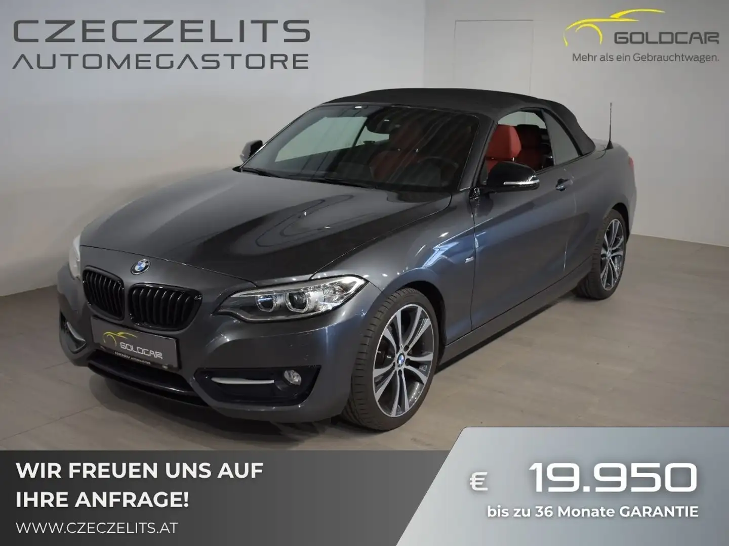BMW 220 i Cabrio Sport Line Aut. Grau - 1