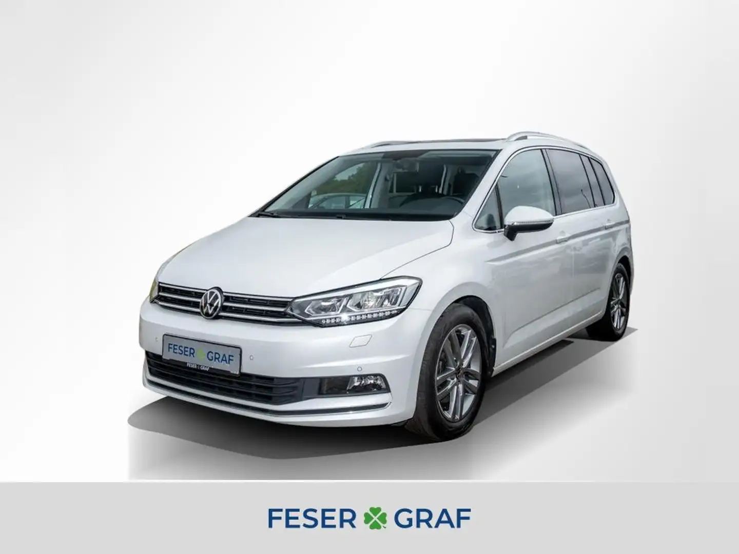 Volkswagen Touran 1.5TSI HIGHLINE LED/NAVI/ACC/STANDHEIZUNG/PANO/SHZ Weiß - 1