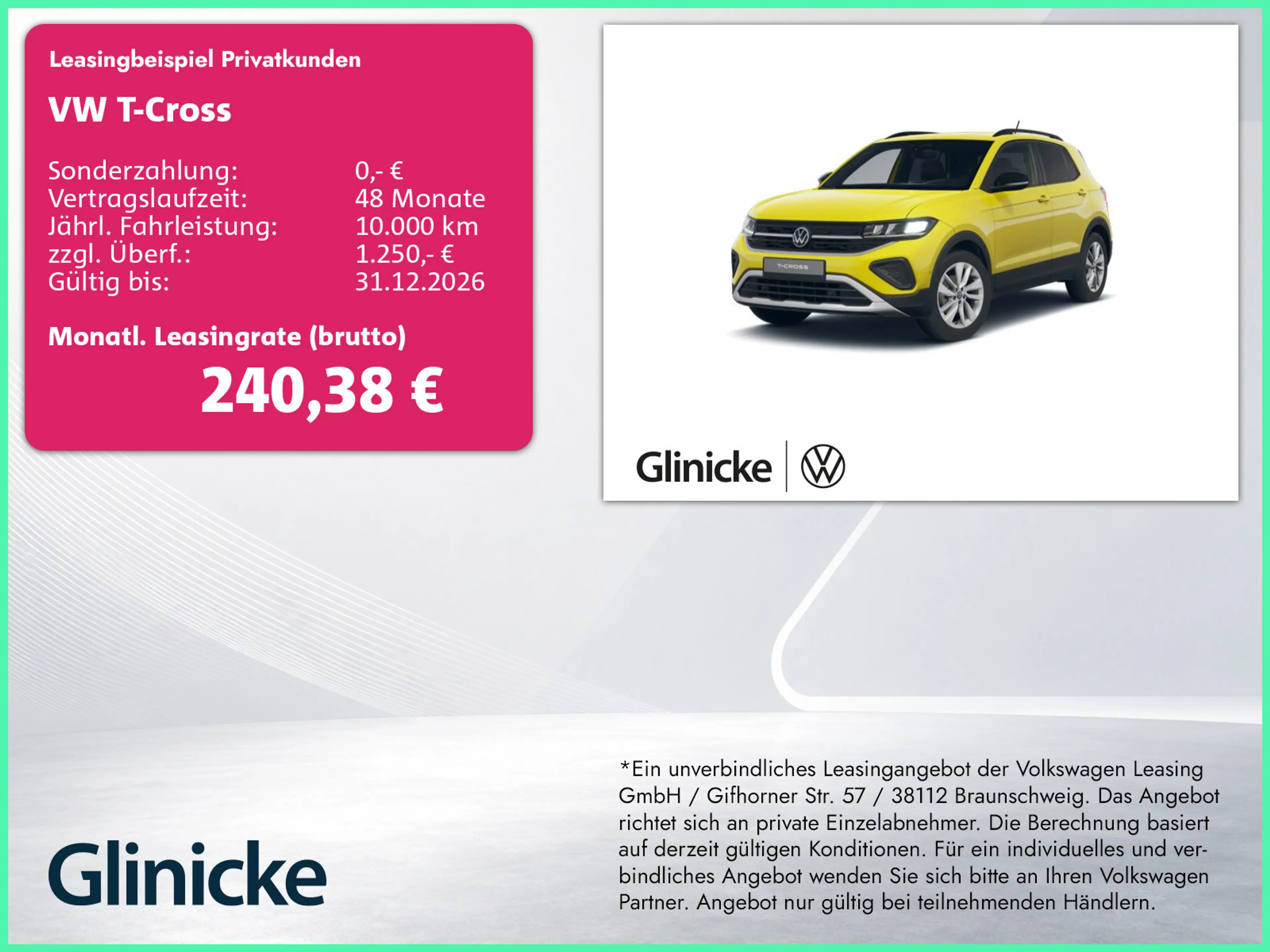 Volkswagen T-Cross Life 1.0 l TSI 85 kW (116 PS) 7-Gang-Dop