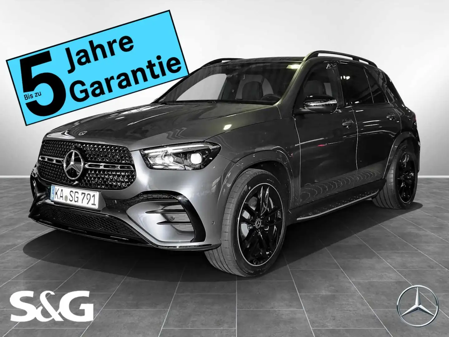 Mercedes-Benz GLE 300 d 4M AMG Night+Pano+360°+AHK+LED+Fahrass Grau - 1