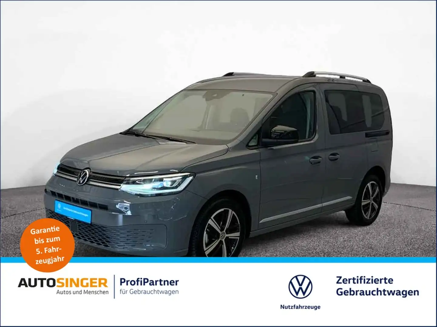 Volkswagen Caddy Style TSI *AHK*NAVI*R-CAM*ACC*LED* Grau - 1