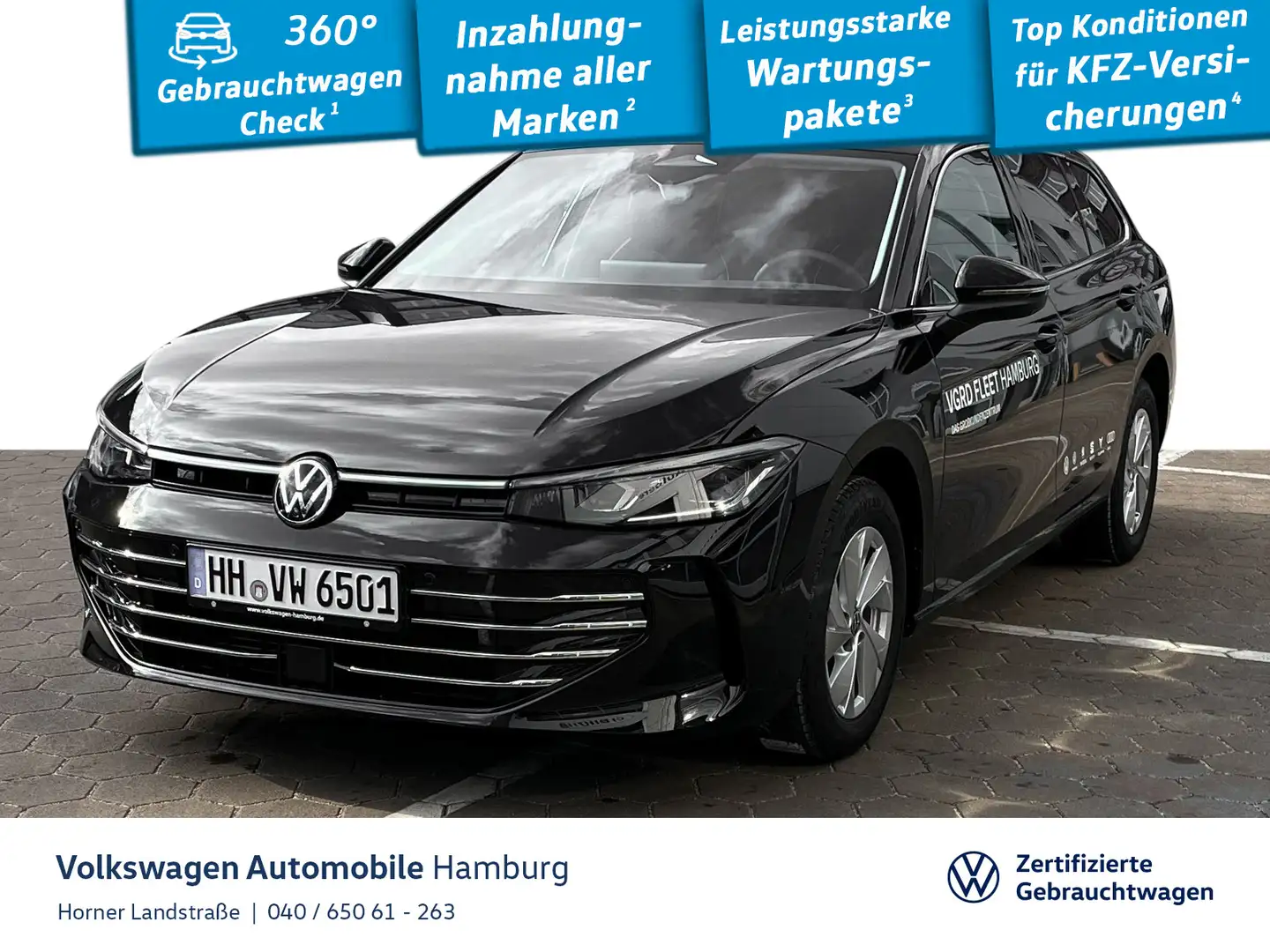 Volkswagen Passat 2.0 TDI Elegance DSG Pano Navi Sitzhzg LE Schwarz - 1