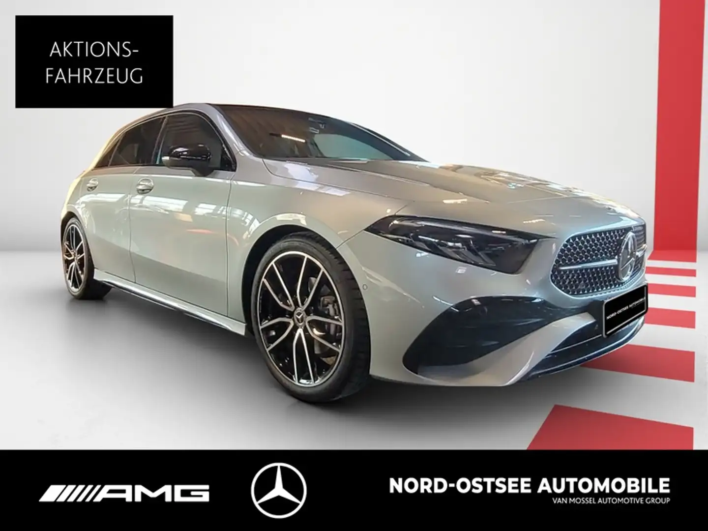 Mercedes-Benz A 200 d  AMG NIGHT PANO AHK DISTRONIC HEAD-UP Silber - 2