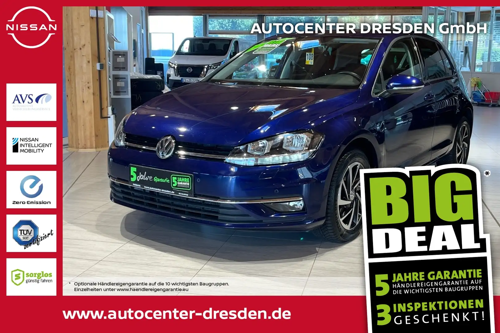 Volkswagen Golf VII 1.6 TDI BMT Join PDC+Navi+SHZ+KlimaA Azul - 1