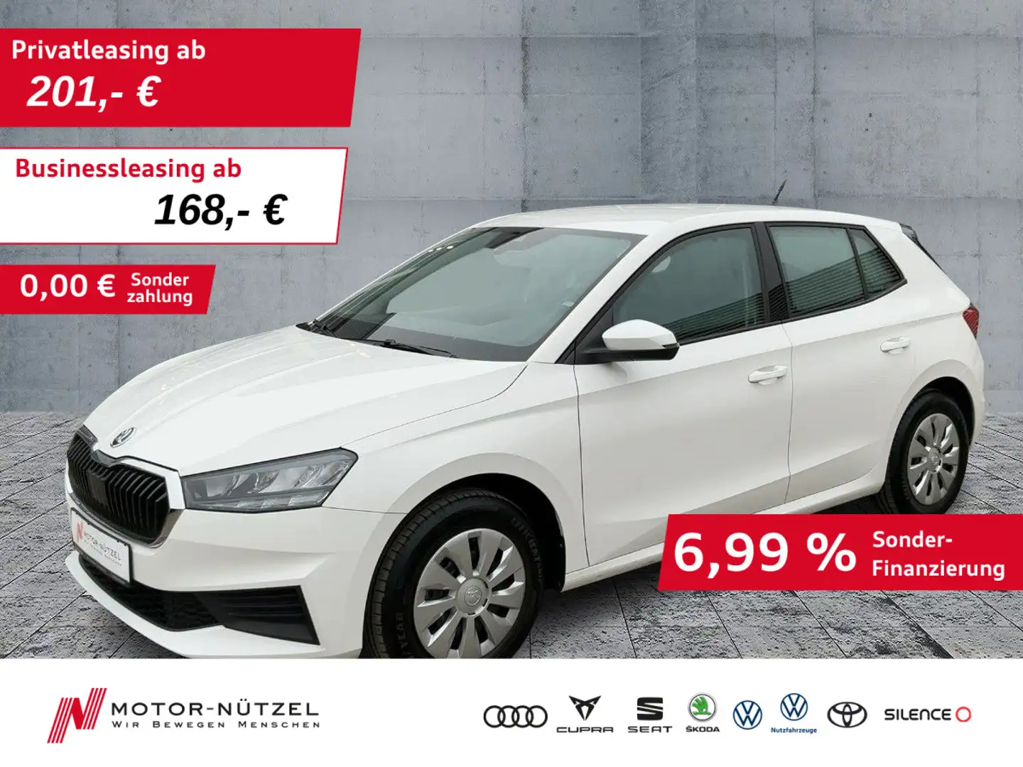 Skoda Fabia 1.0 ACTIVE LED+APP+SHZ+PDC+DAB+MFA+BT Weiß - 1