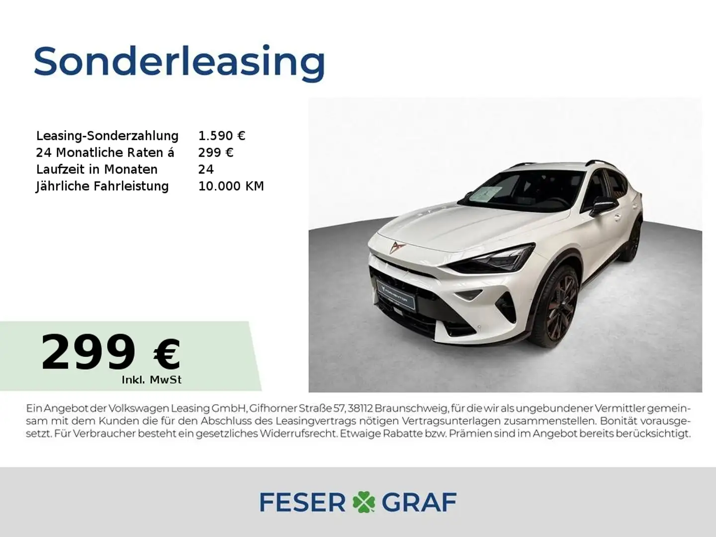 CUPRA Formentor 1.5 eTSI DSG 19"AHK MATRIX 360° el.SITZ|HECK DCC K Weiß - 1