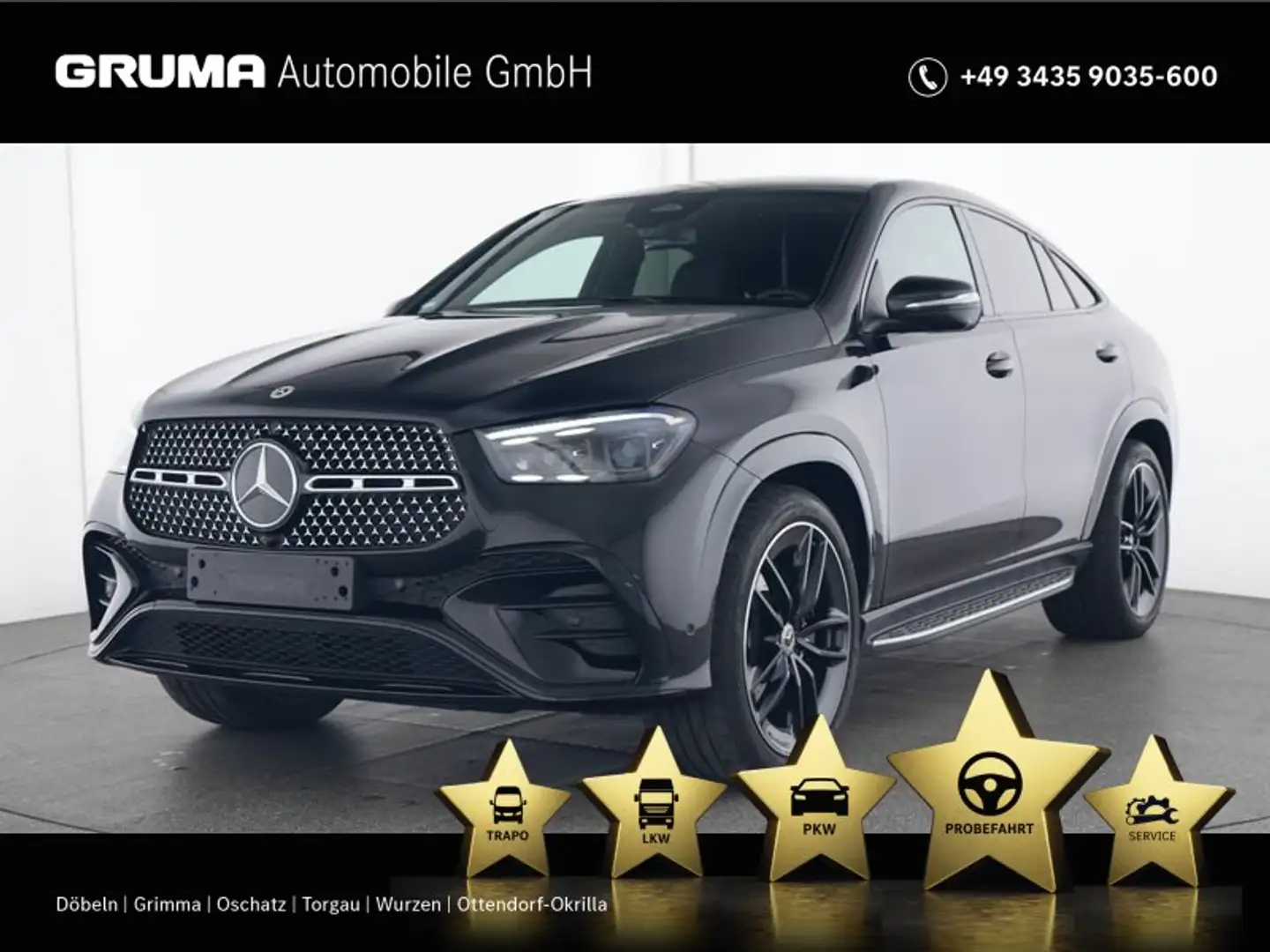 Mercedes-Benz GLE 450 GLE 450 d 4M Coupé AMG+Night+Memory+Pano+Distron Schwarz - 1