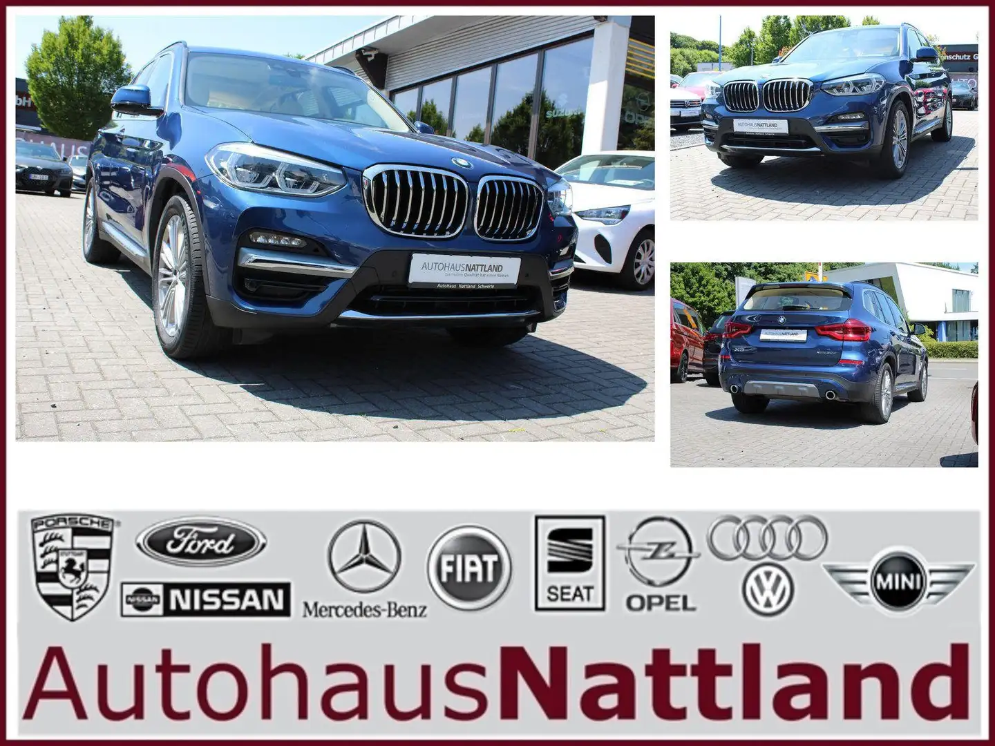 BMW X3 xDrive 30 d Luxury Line Shadow-Line Pano HuD Blau - 1