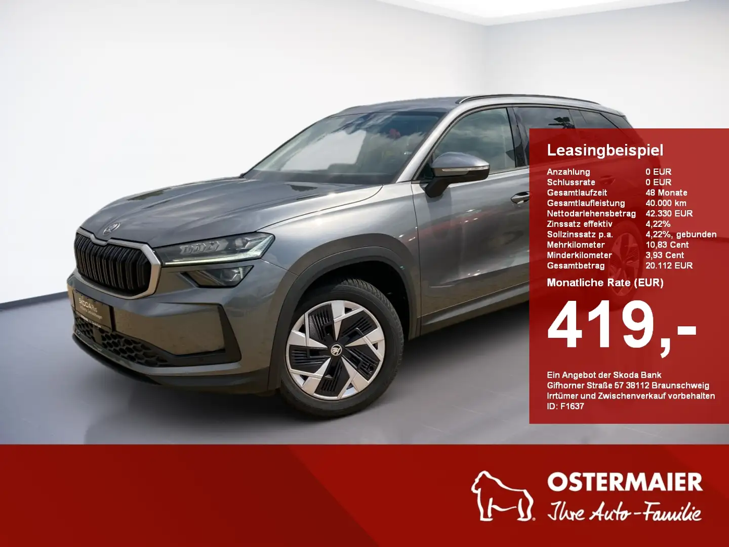 Skoda Kodiaq SELECTION 2.0TDI 200PS 4x4 DSG MATRIX.AHK.KAMERA.K Šedá - 1