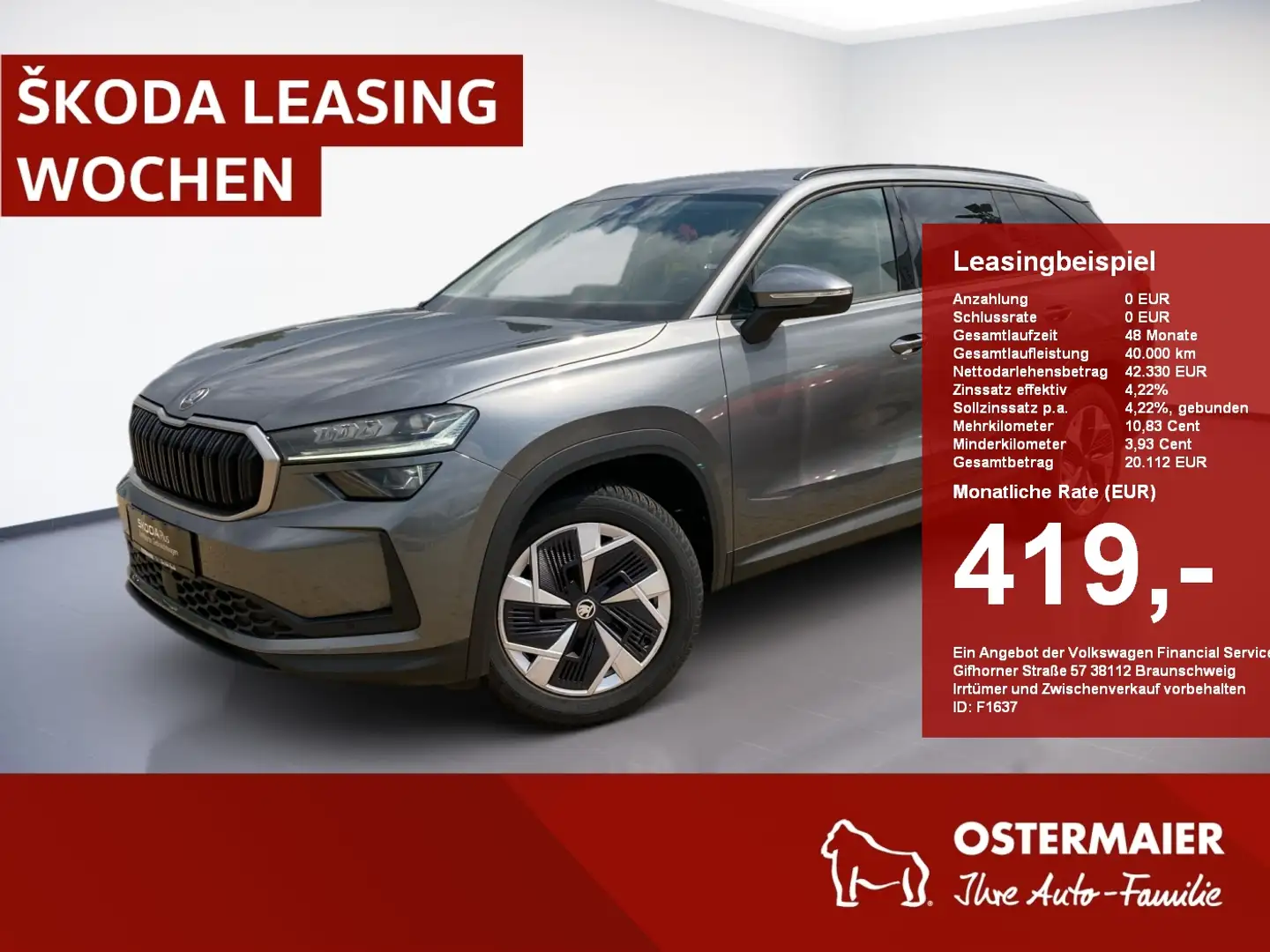 Skoda Kodiaq SELECTION 2.0TDI 193PS 4x4 DSG MATRIX.AHK.KAMERA.K Gri - 1