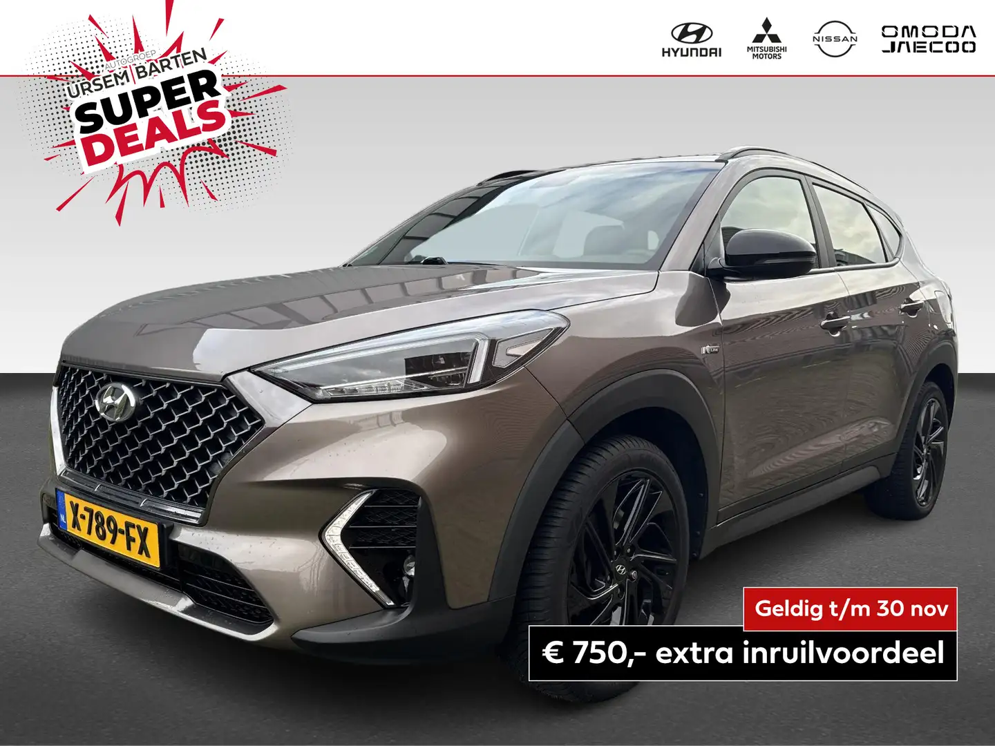 Hyundai TUCSON 1.6 T-GDI N-Line | automaat | 177PK | trekhaak | Brun - 1